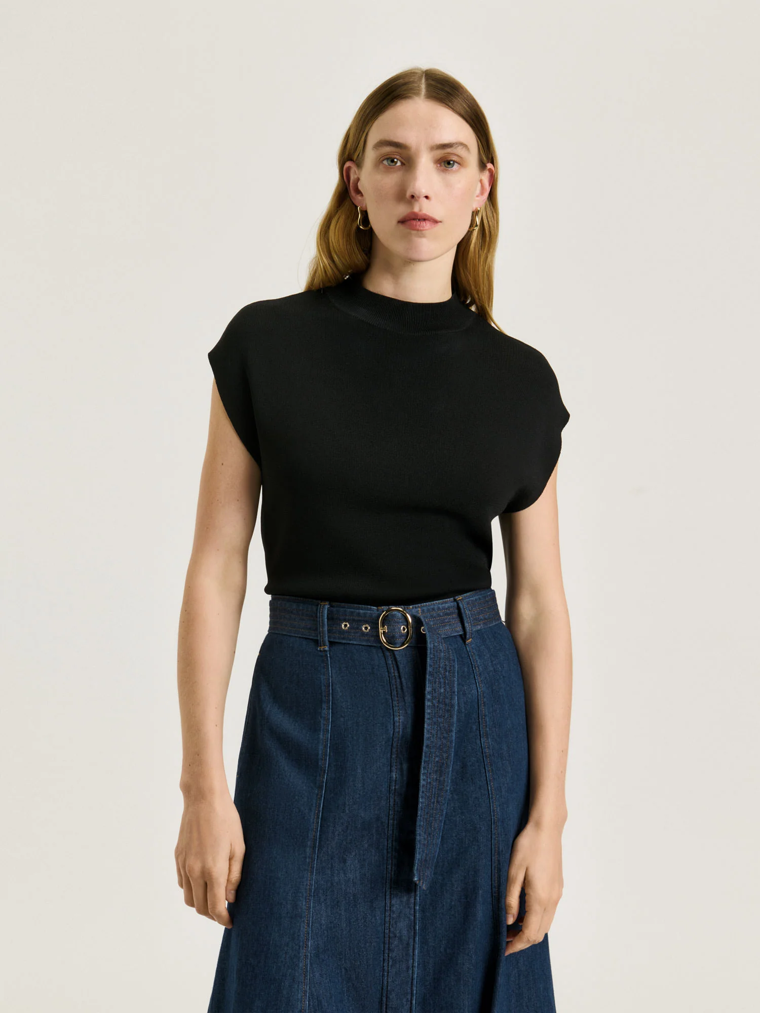 DROP SHOULDER FUNNEL NECK KNIT - Image 10