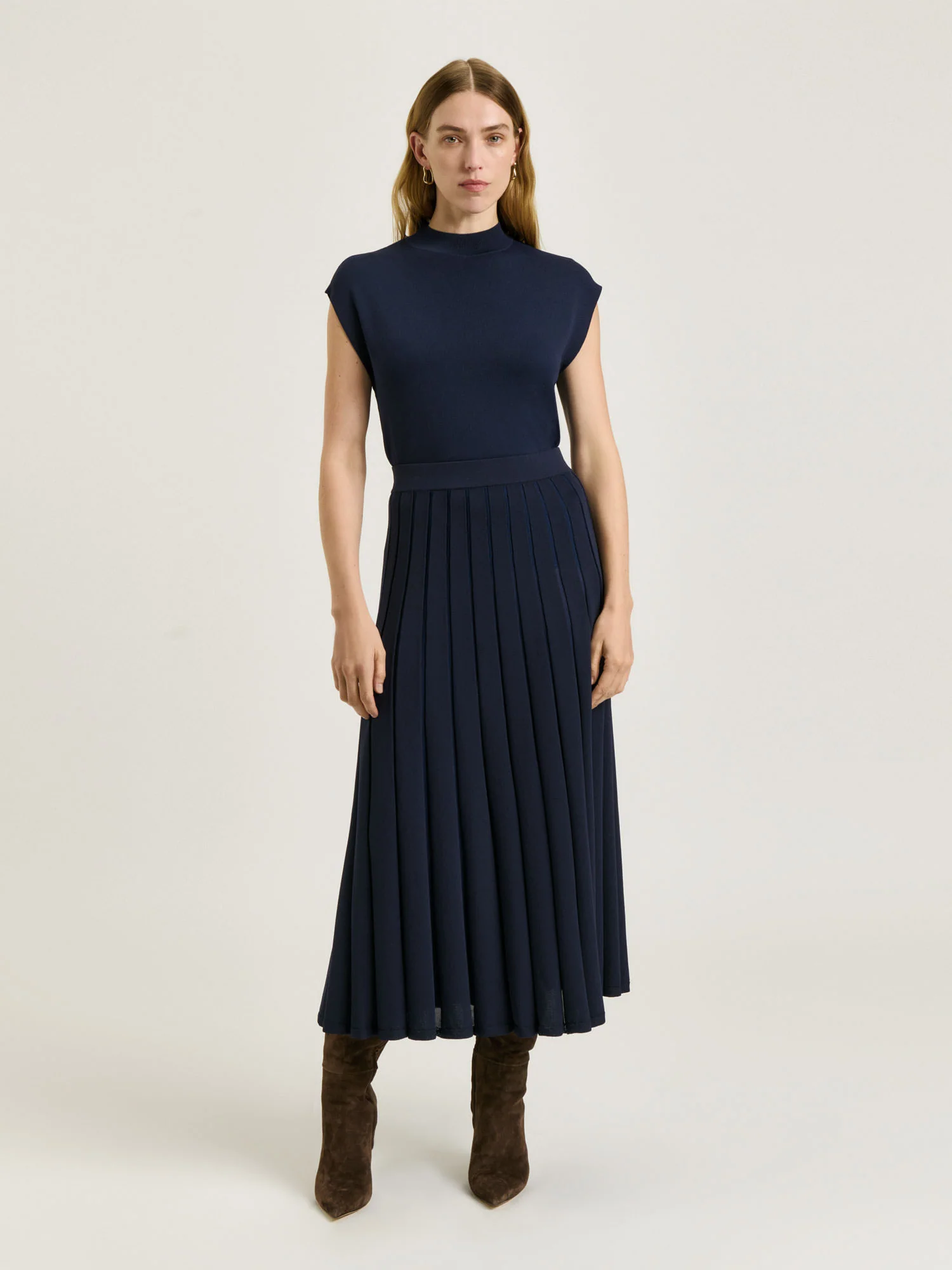 DROP SHOULDER FUNNEL NECK KNIT - Image 5