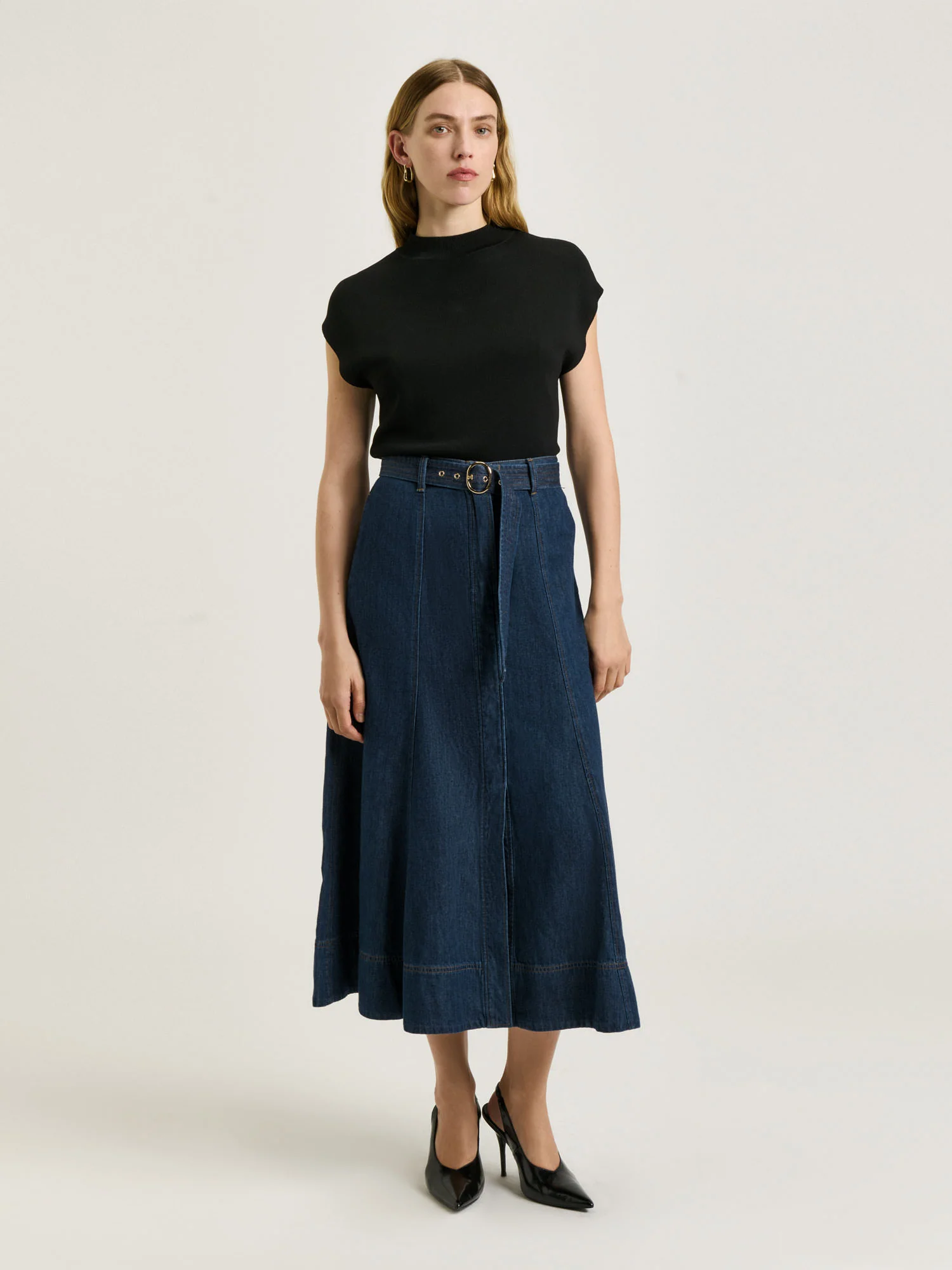 DROP SHOULDER FUNNEL NECK KNIT - Image 9