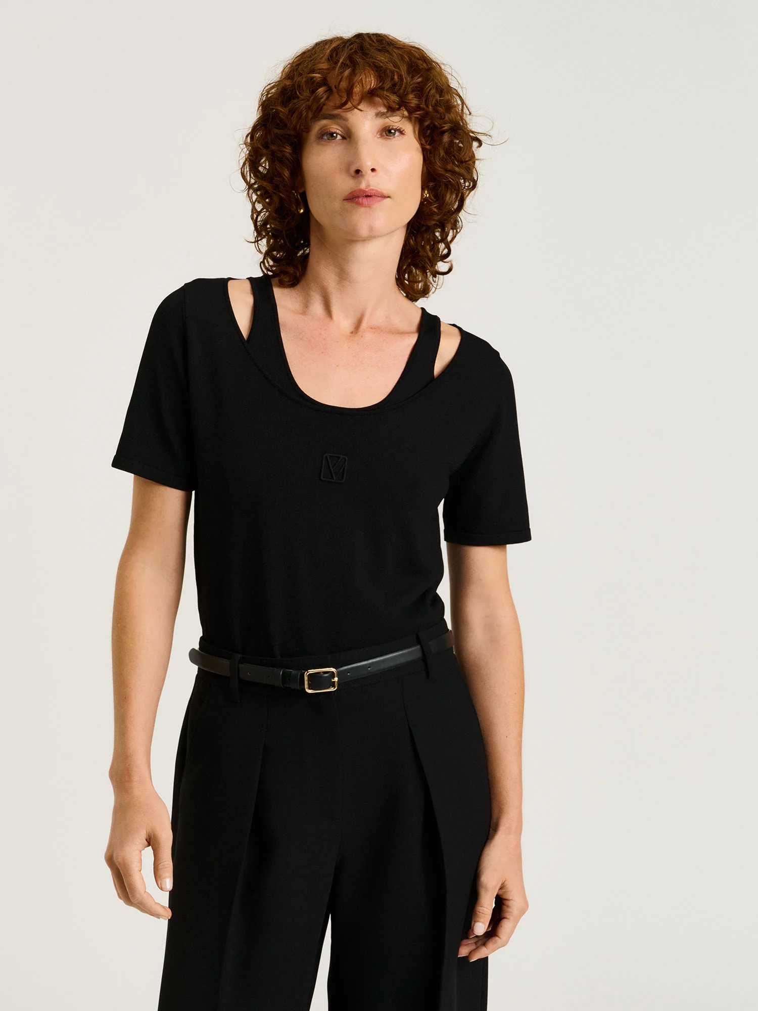 EMBROIDERED MONOGRAM KNIT TEE - Image 6