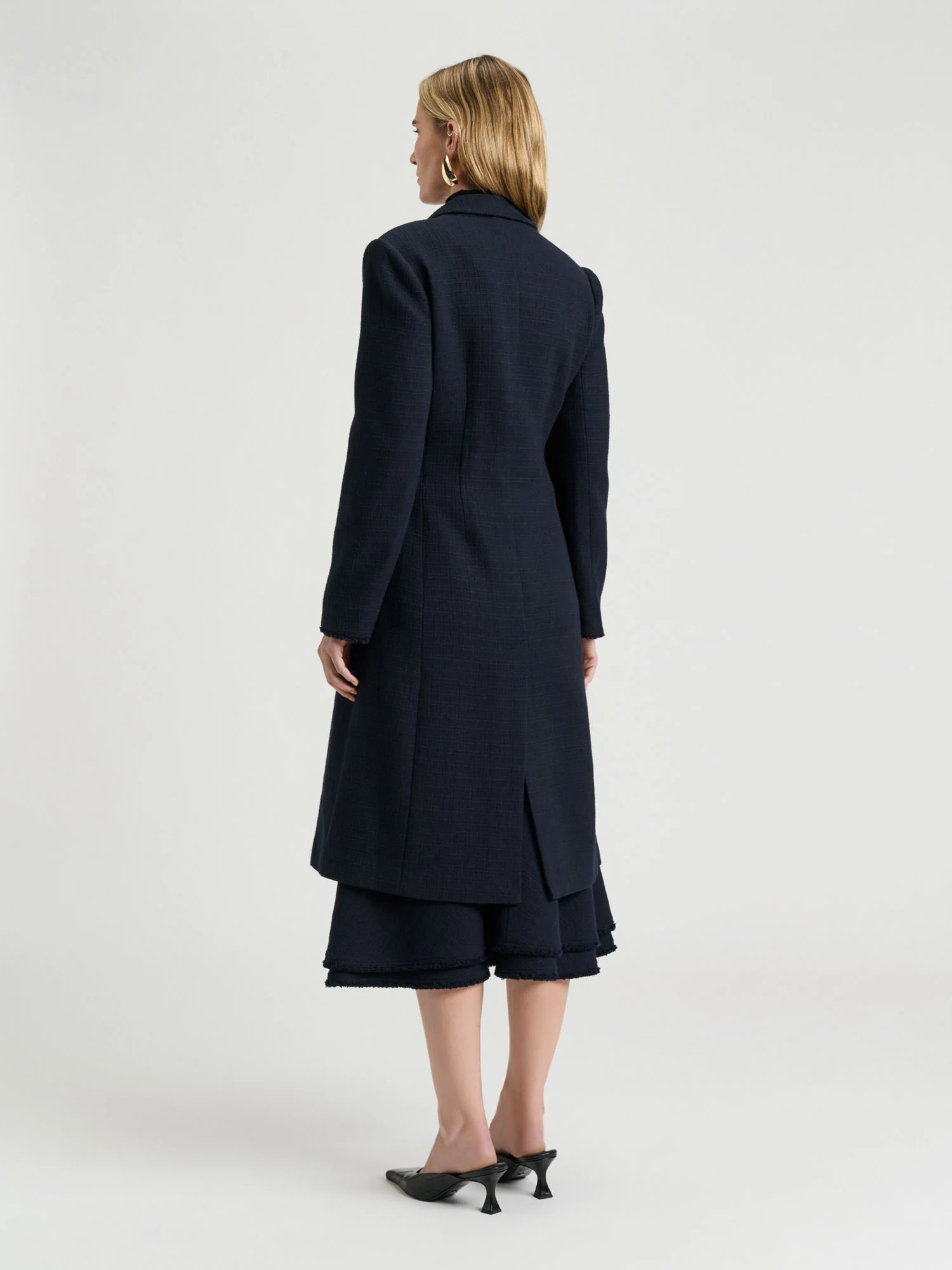 EUROPEAN CHECK TWEED COAT - Image 4