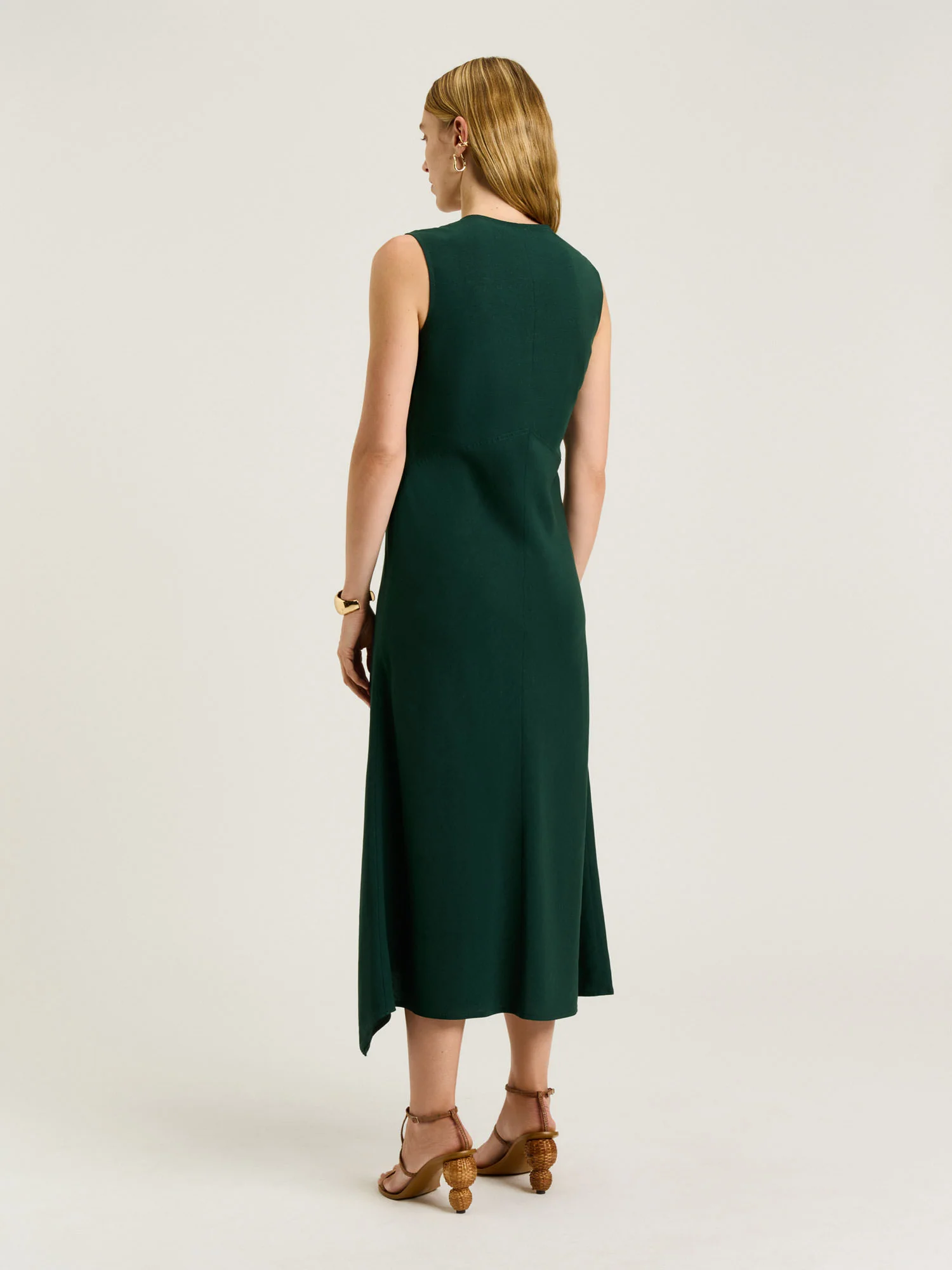 EUROPEAN LYOCELL LINEN BIAS DRESS - Image 4