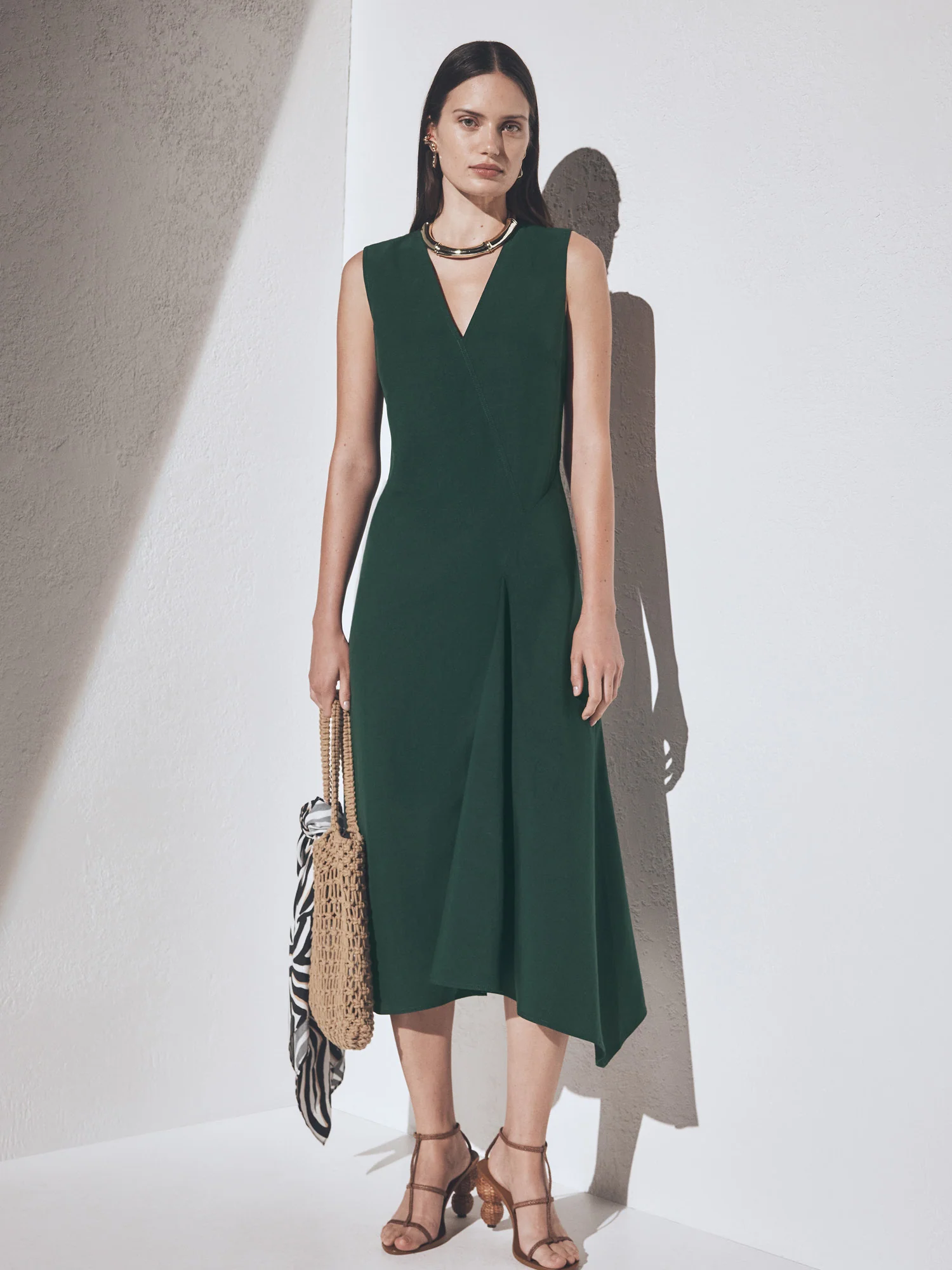 EUROPEAN LYOCELL LINEN BIAS DRESS - Image 5