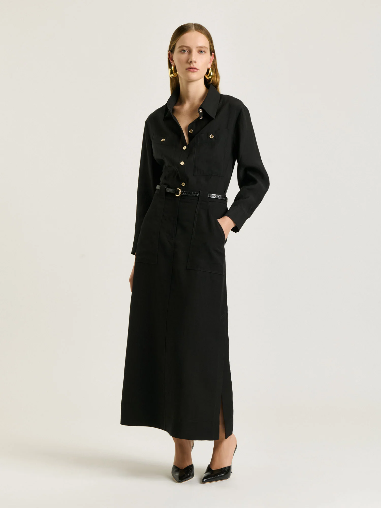 EUROPEAN LYOCELL LINEN CARGO SKIRT - Image 5
