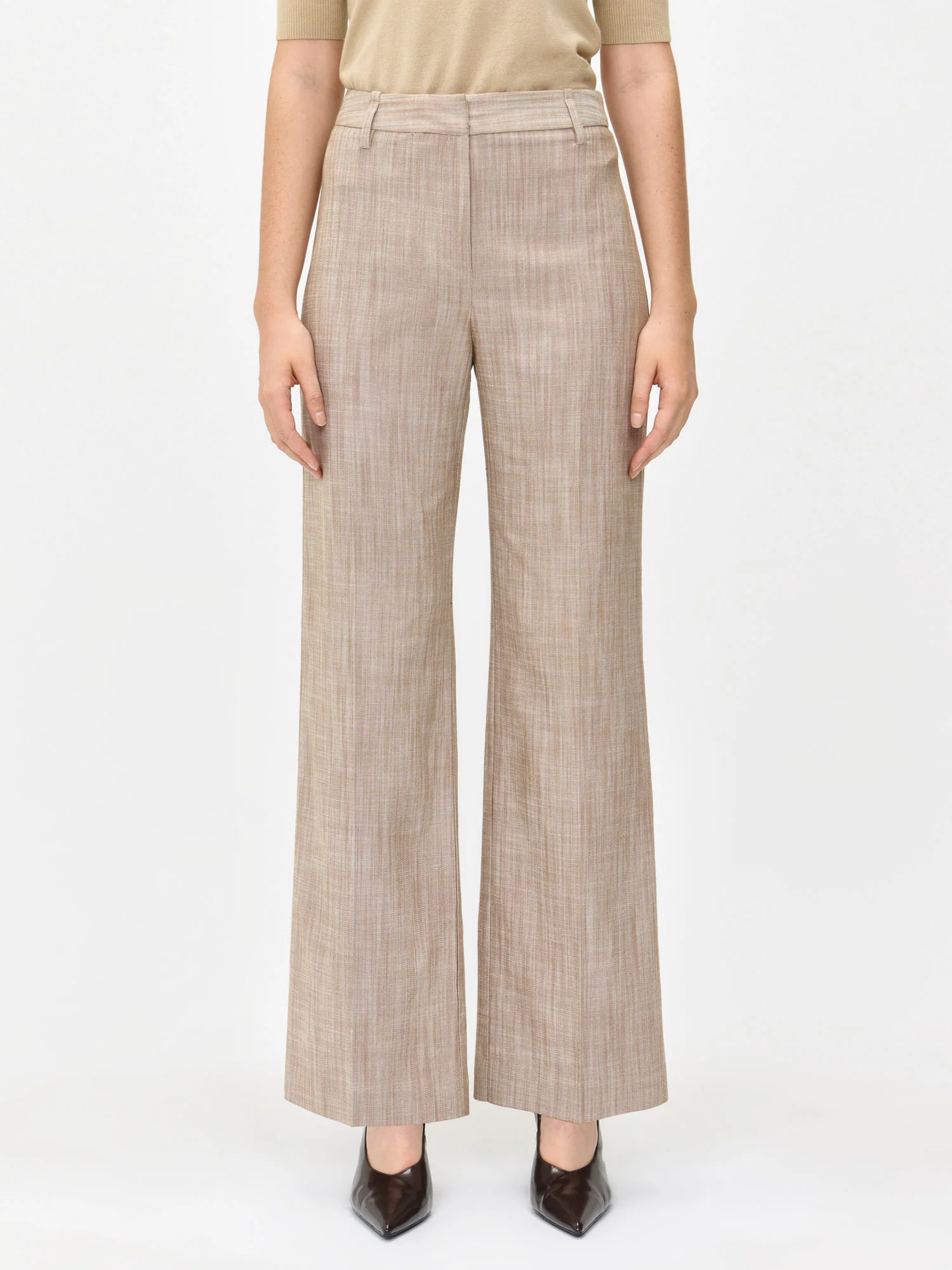 EUROPEAN MELANGE STRAIGHT LEG PANTS - Image 2