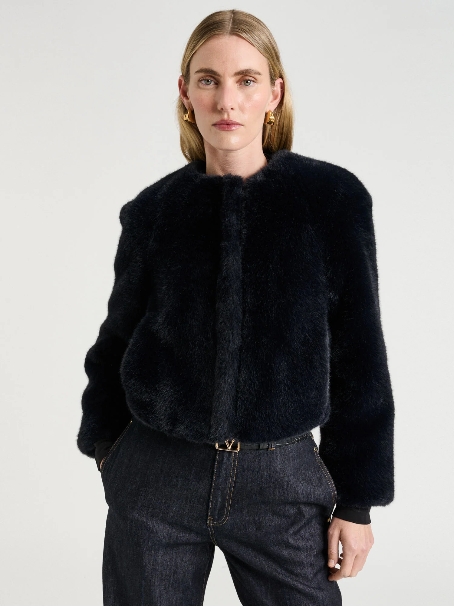 FAUX FUR BOMBER