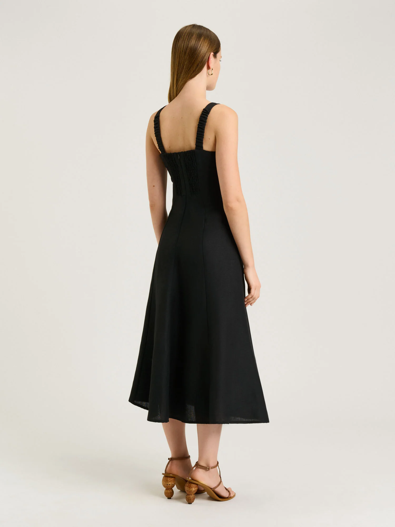 FILIGREE FOLIAGE EMBROIDERED MIDI DRESS - Image 5