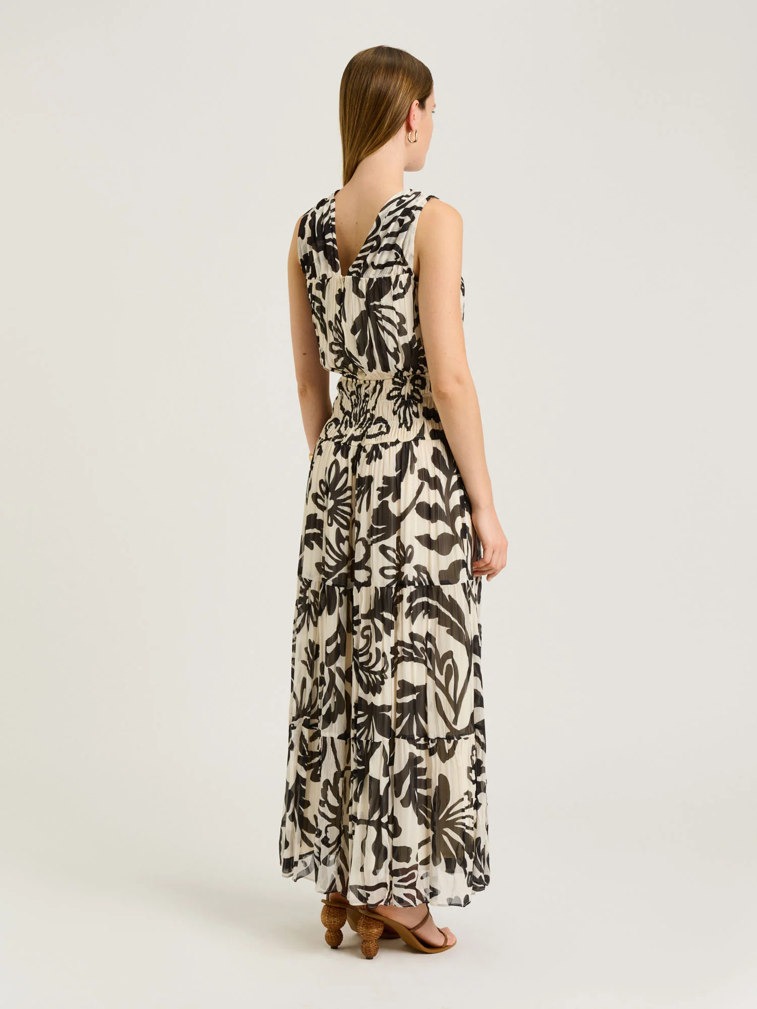 FILIGREE PRINT CRINKLE MAXI DRESS - Image 4
