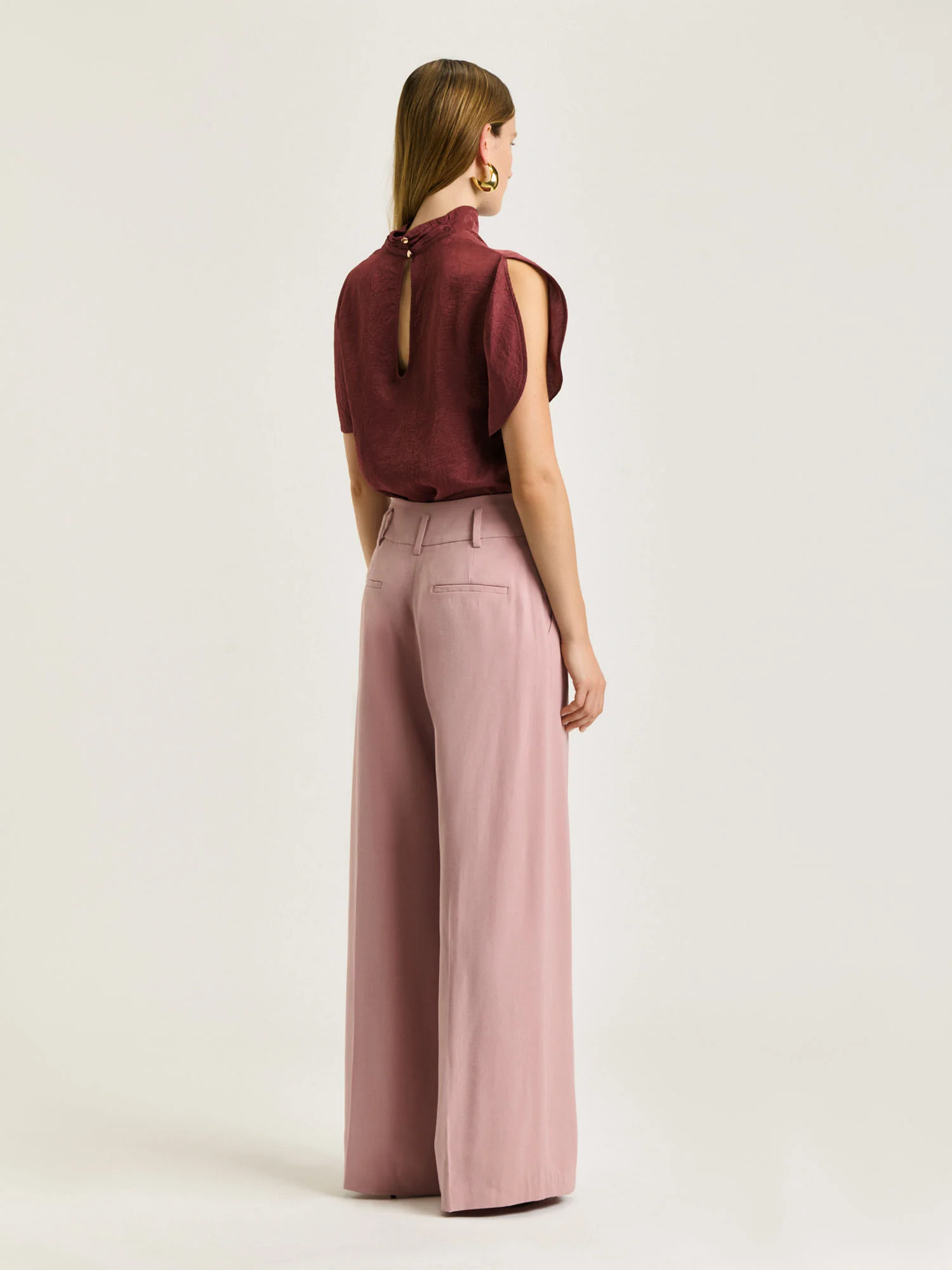 FLUID TWILL WIDE LEG PANT - Image 3