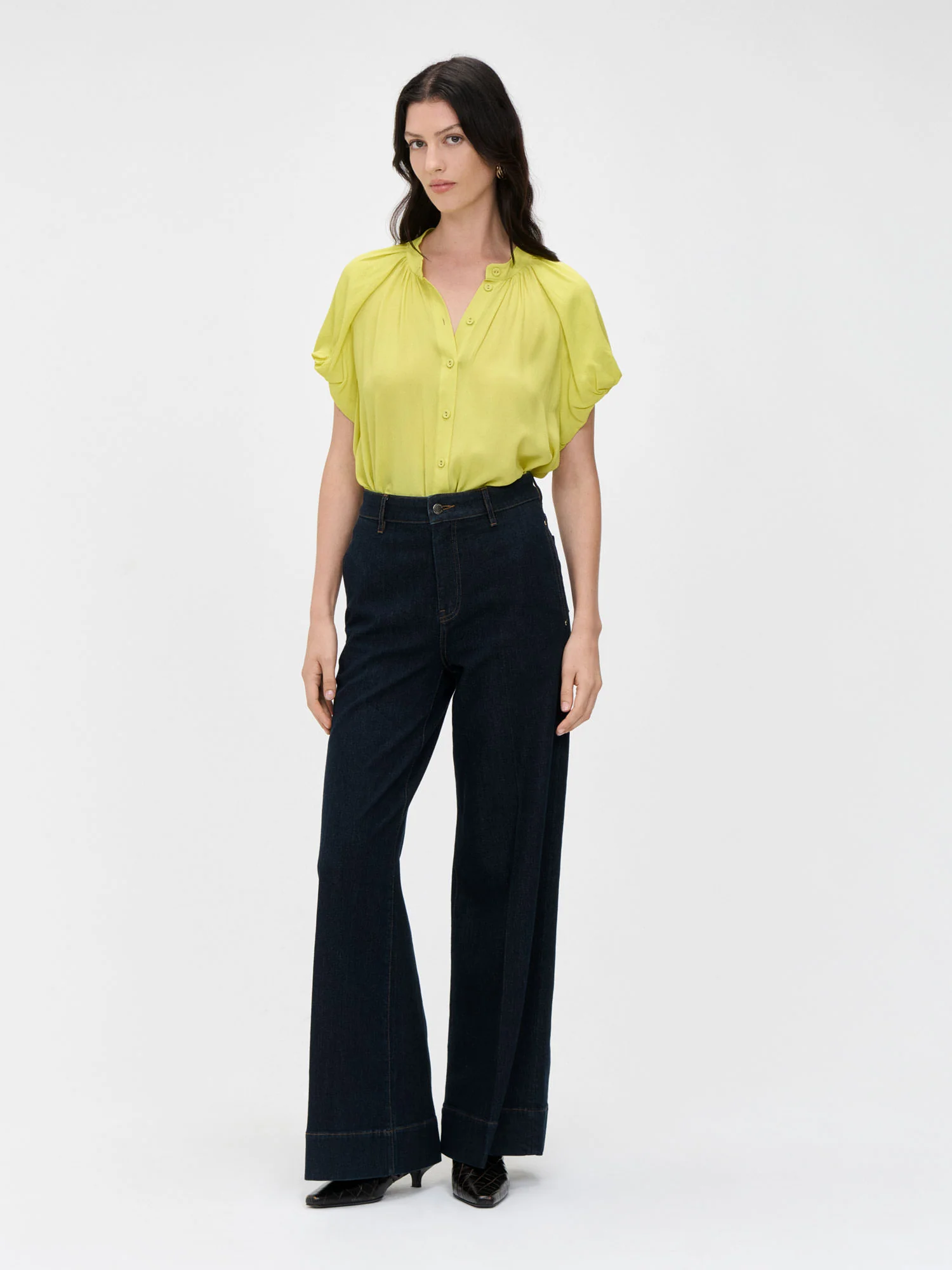 GEORGETTE BUBBLE SLEEVE BLOUSE - Image 5