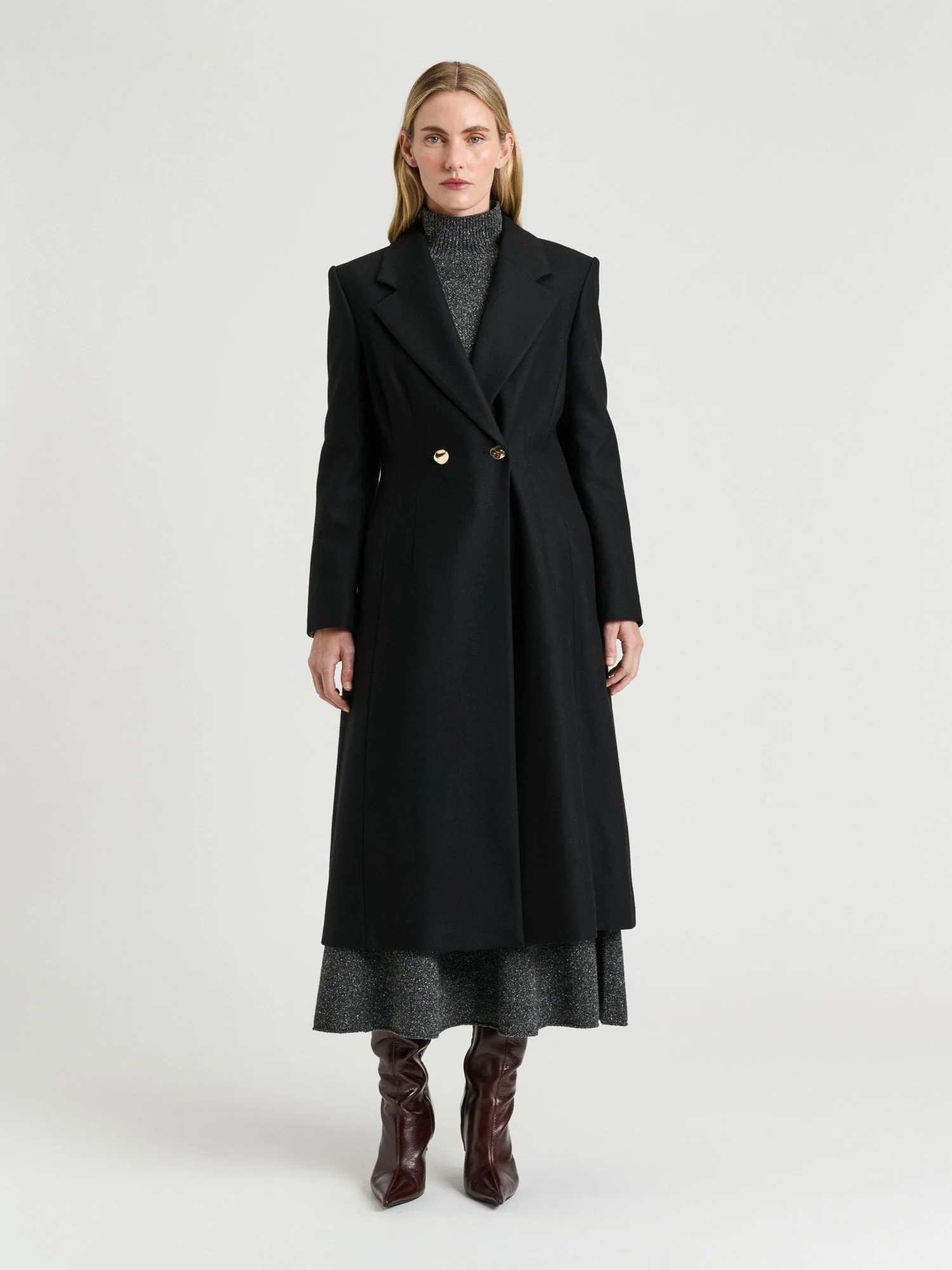 ITALIAN LIGHT WOOL DOUBLE BREASTED COAT - Image 2