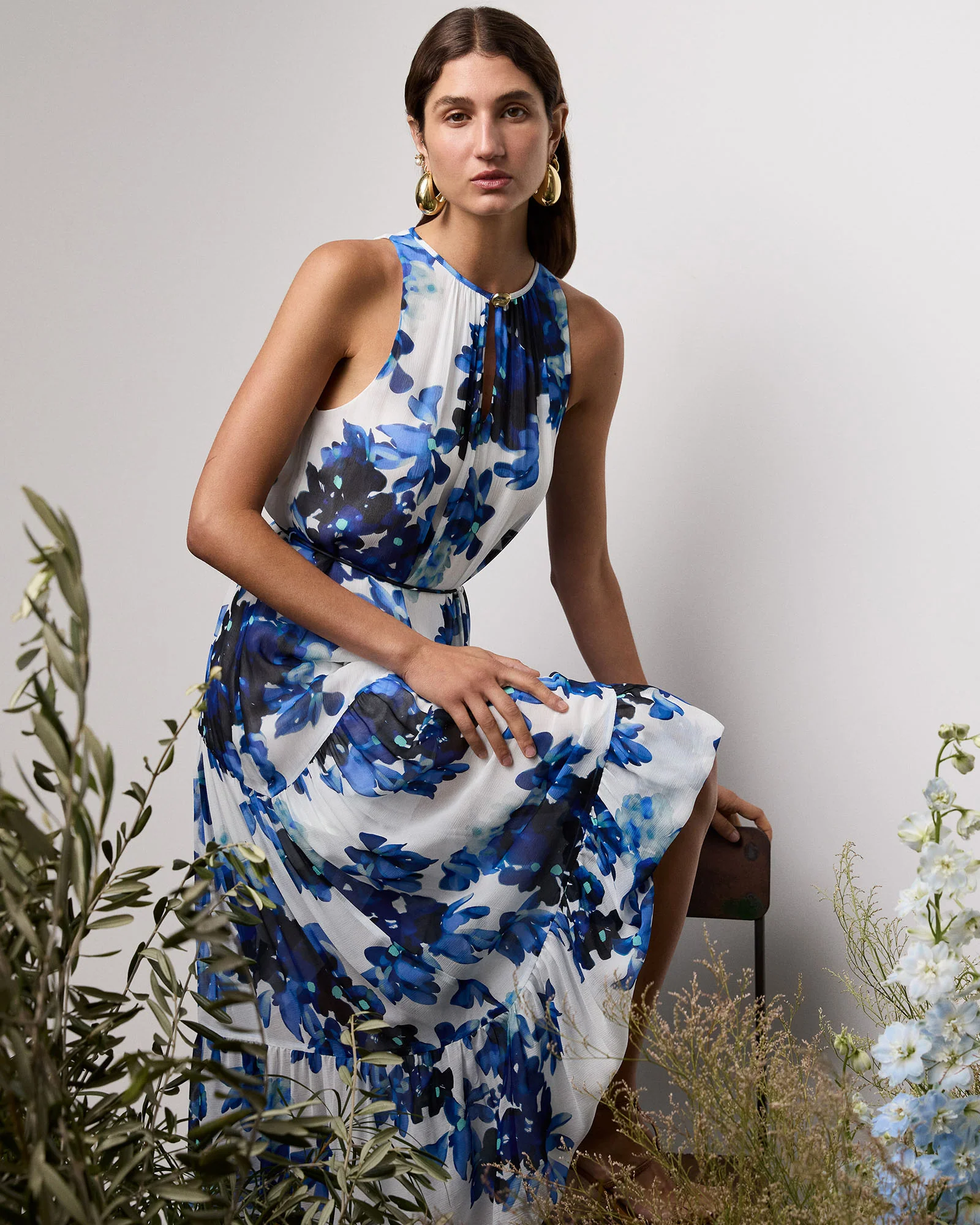 IVORY CLIMBING VINE MAXI DRESS - Image 7