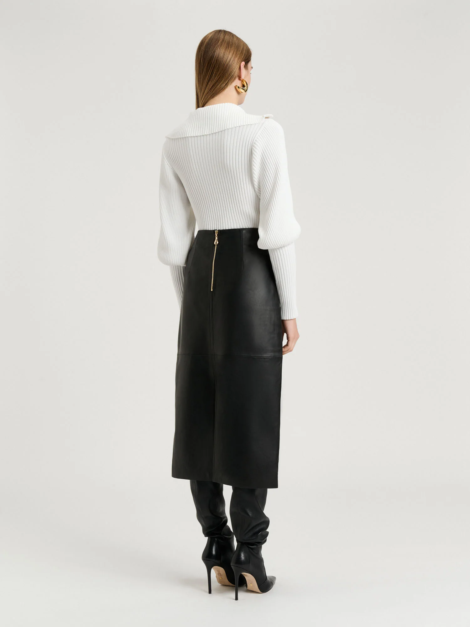 LEATHER PENCIL SKIRT - Image 10