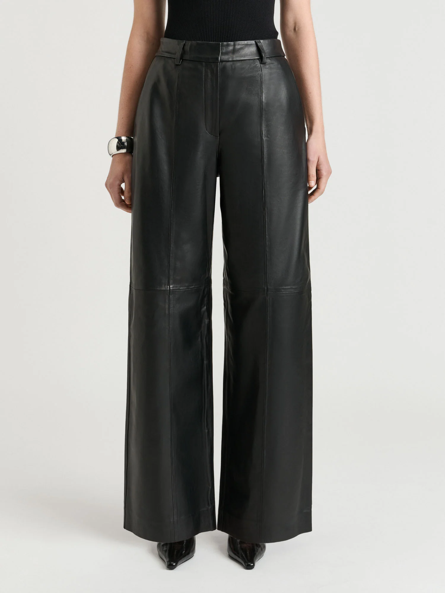 LEATHER STRAIGHT LEG PANT - Image 6