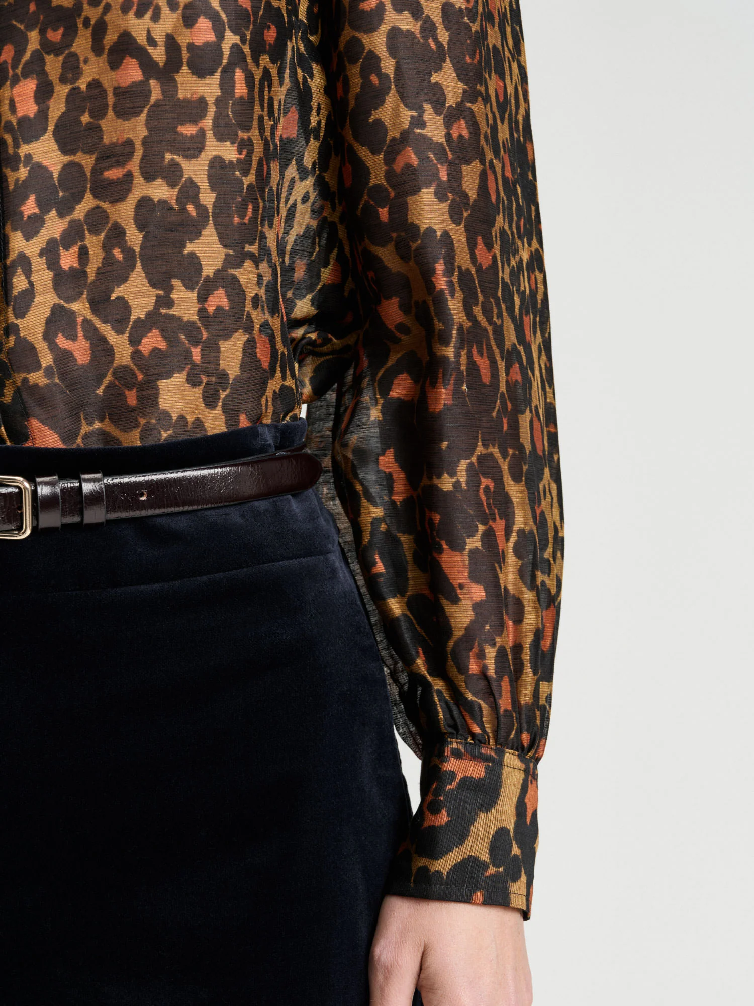 LEOPARD HAZE SILK LINEN SHIRT - Image 3