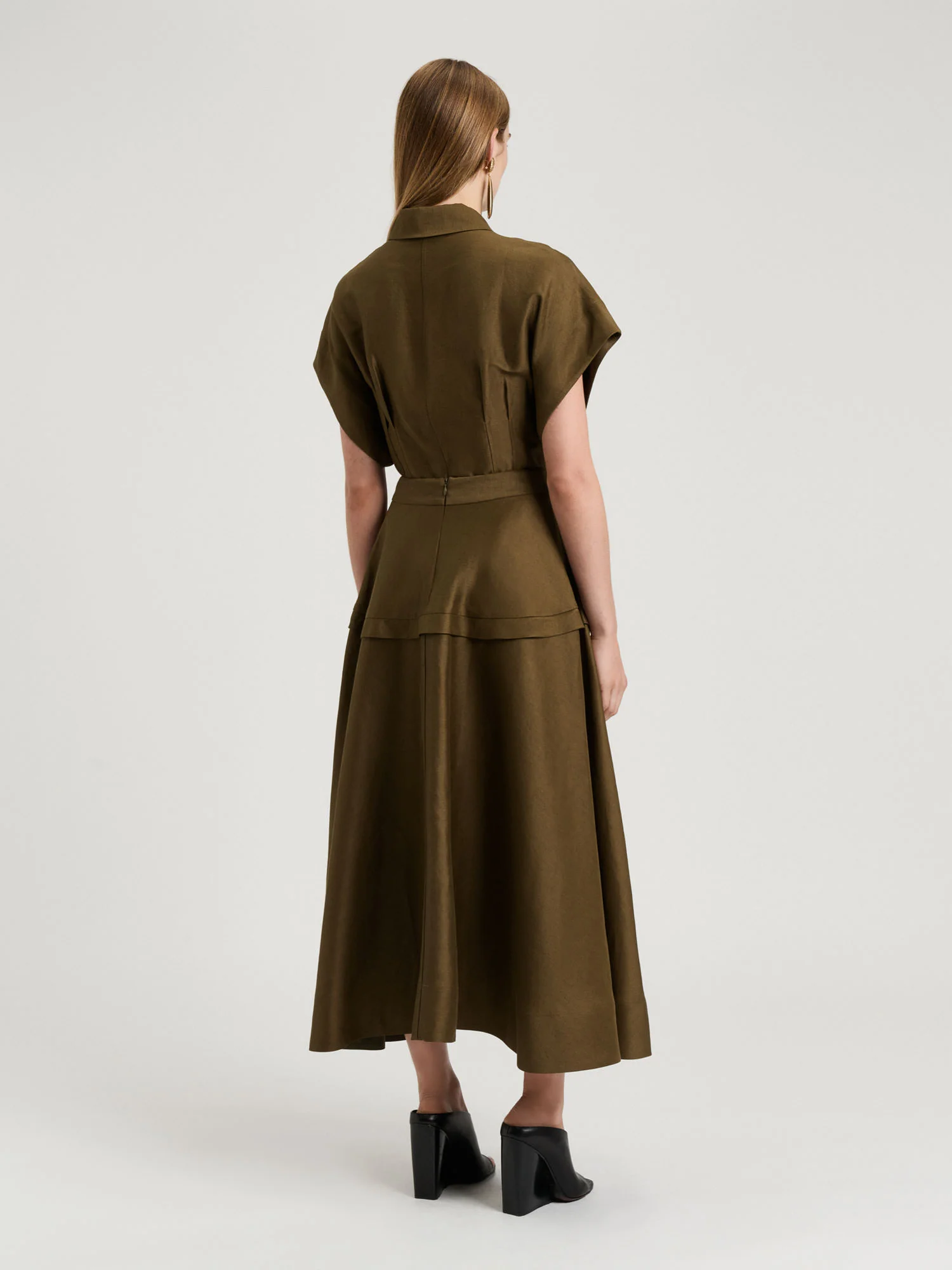LINEN VISCOSE BLEND FULL SKIRT - Image 5