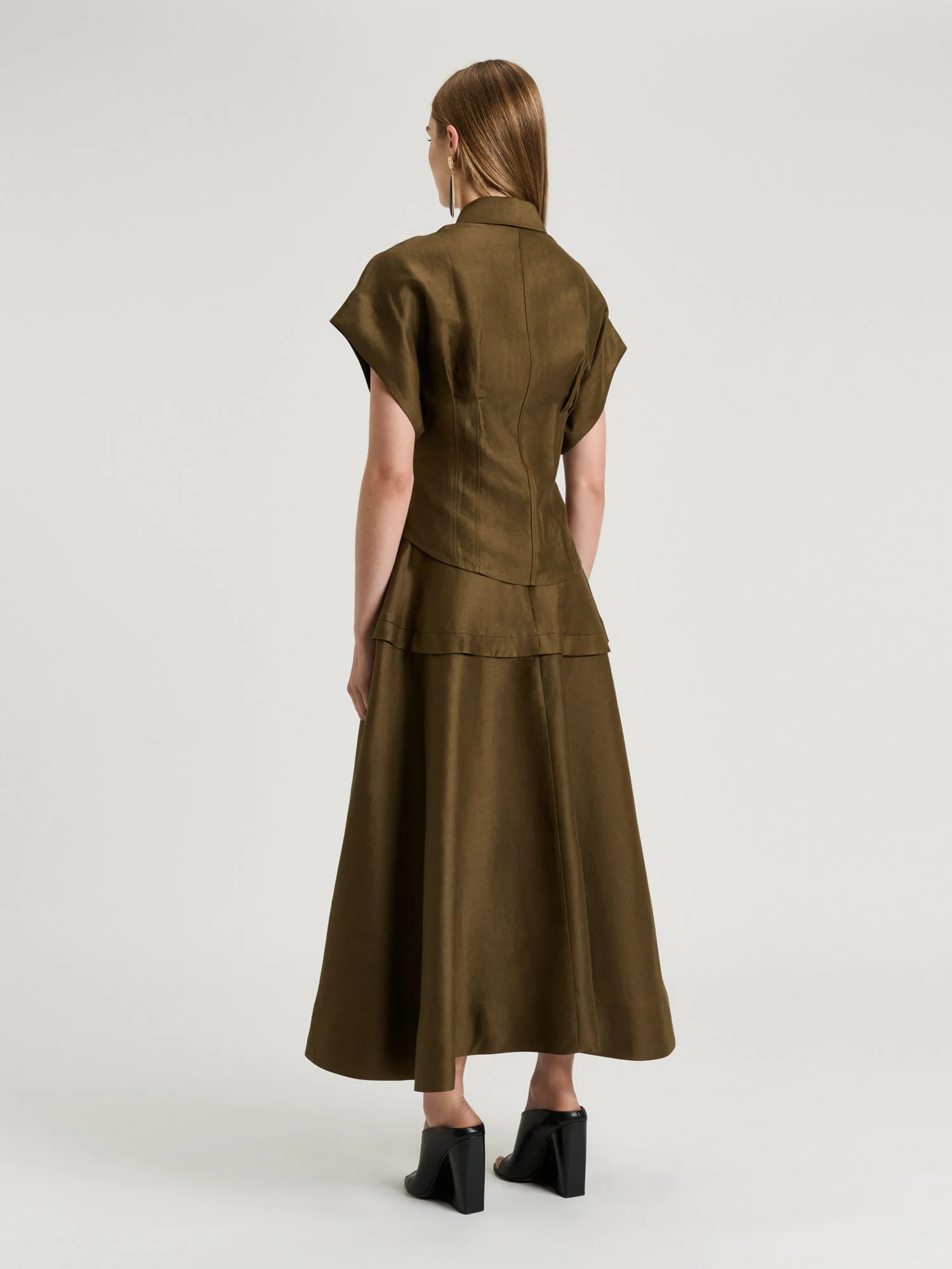 LINEN VISCOSE BLEND HOURGLASS SHIRT - Image 4