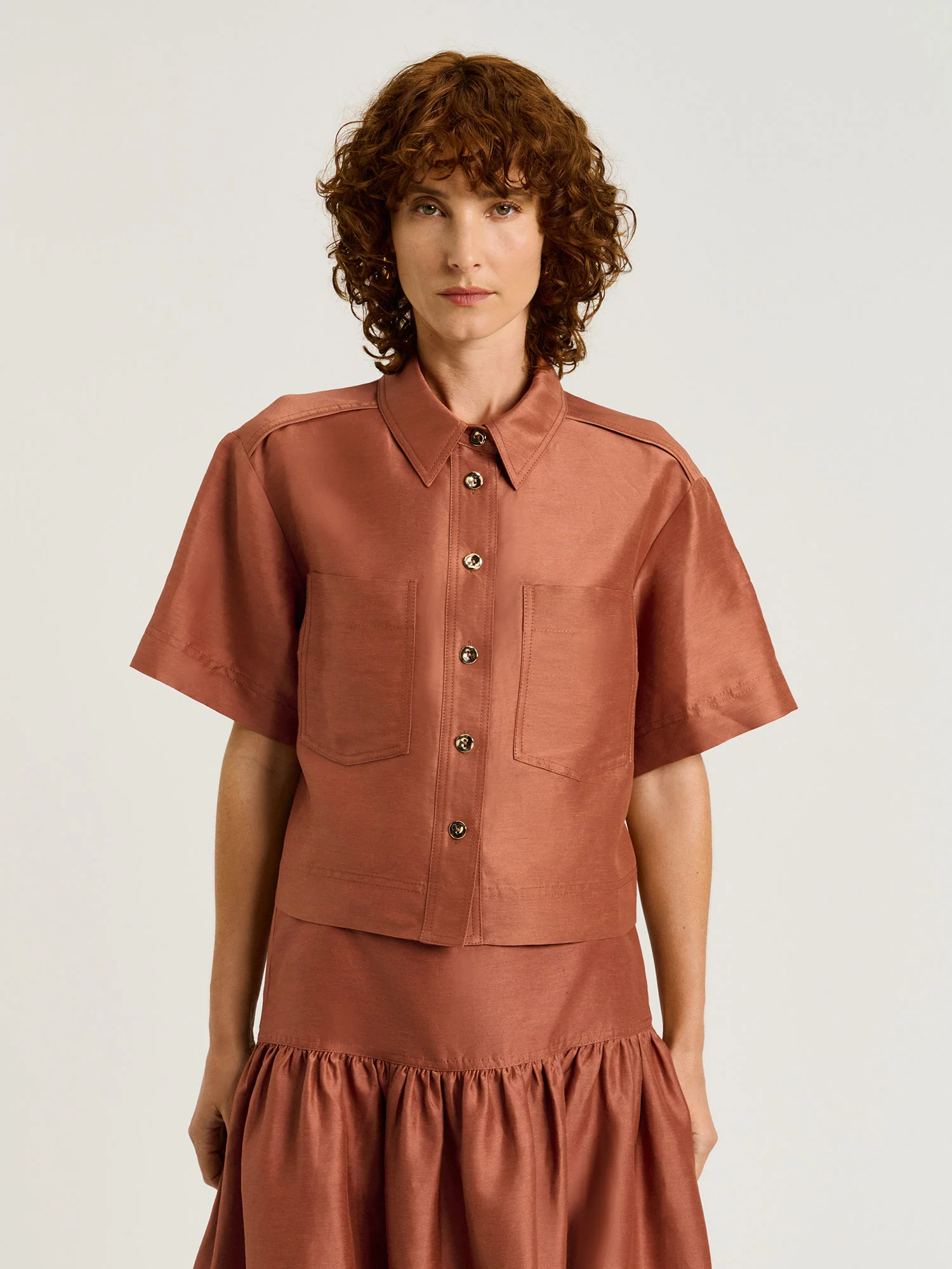 LINEN VISCOSE BLEND SHIRT