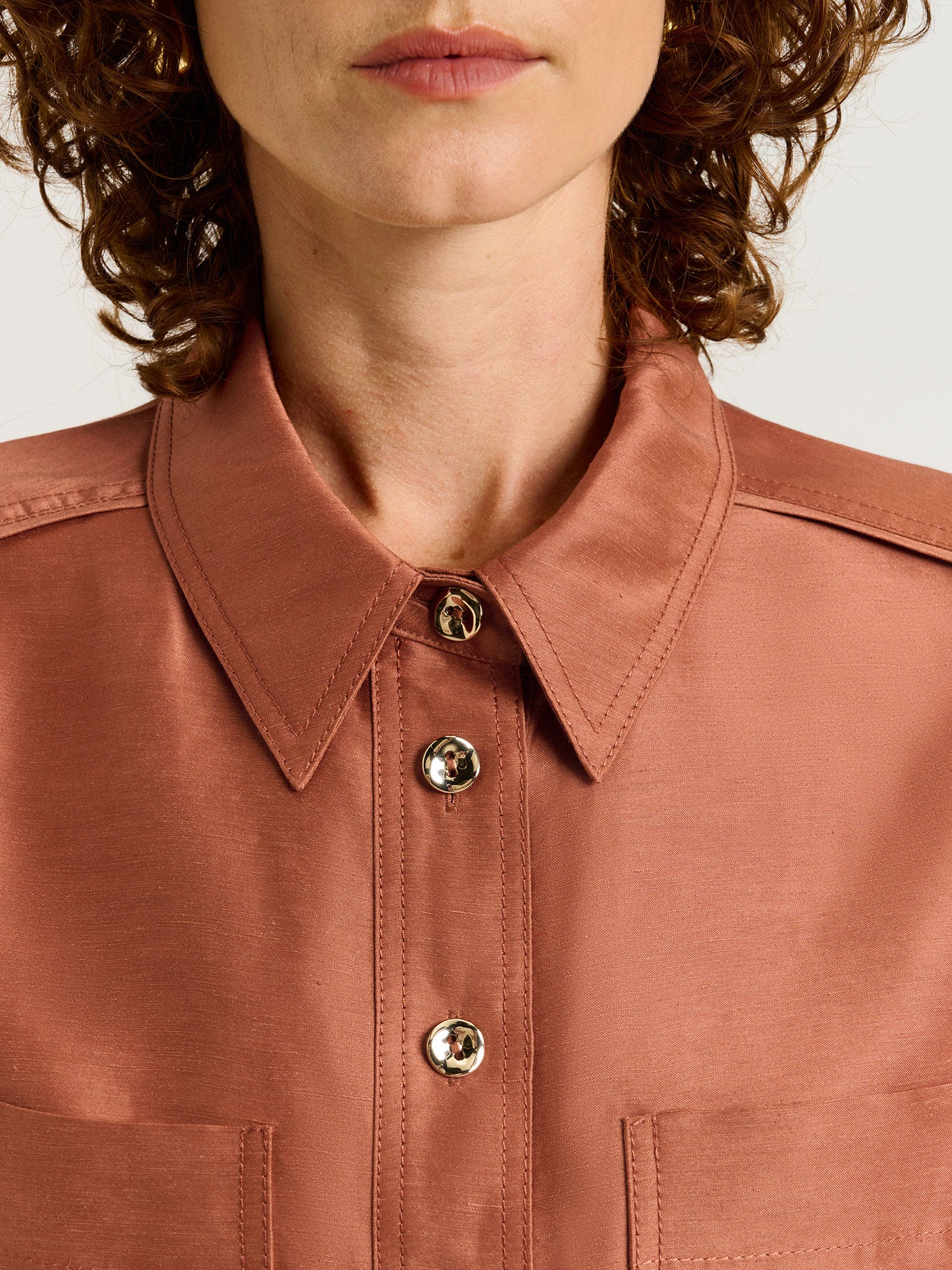LINEN VISCOSE BLEND SHIRT - Image 3