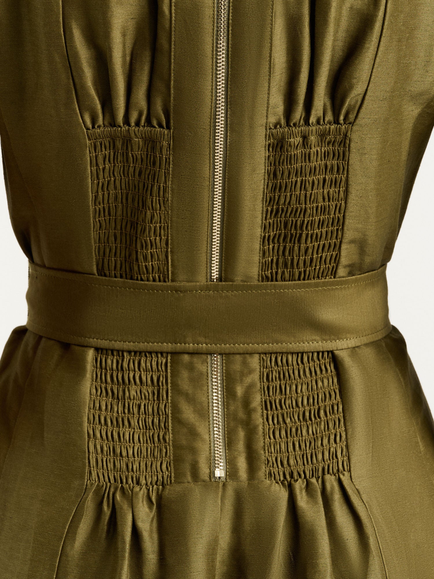 LINEN VISCOSE BUTTON FRONT DRESS - Image 4