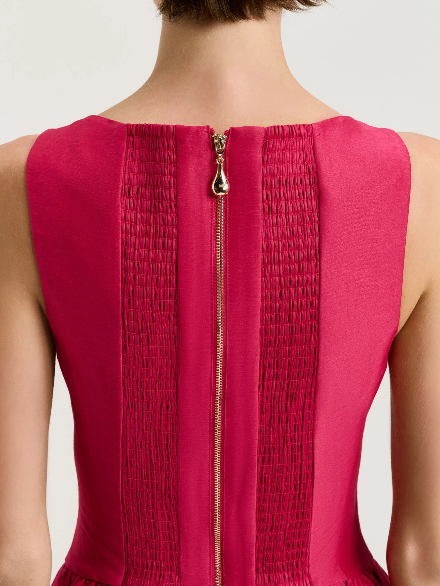 LINEN VISCOSE MIDI DRESS - Image 4