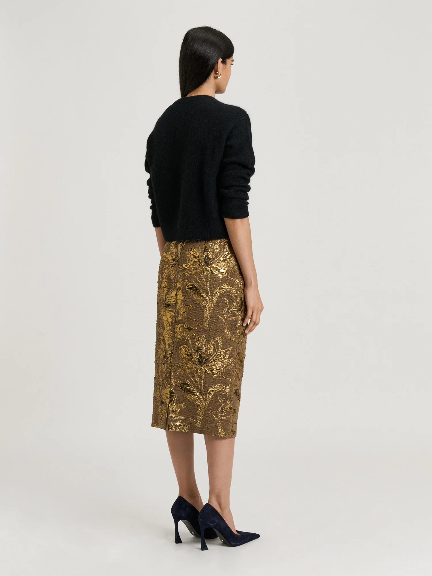 LUREX JACQUARD PENCIL SKIRT - Image 4