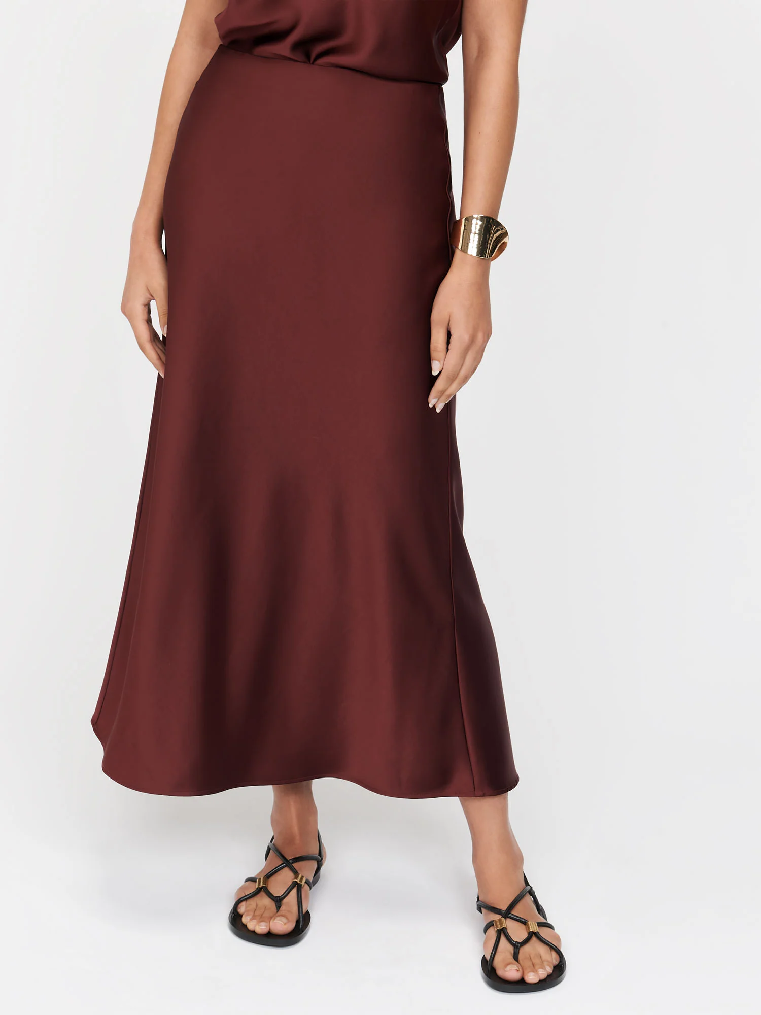 LUSTRED SATIN BIAS SKIRT - Image 2