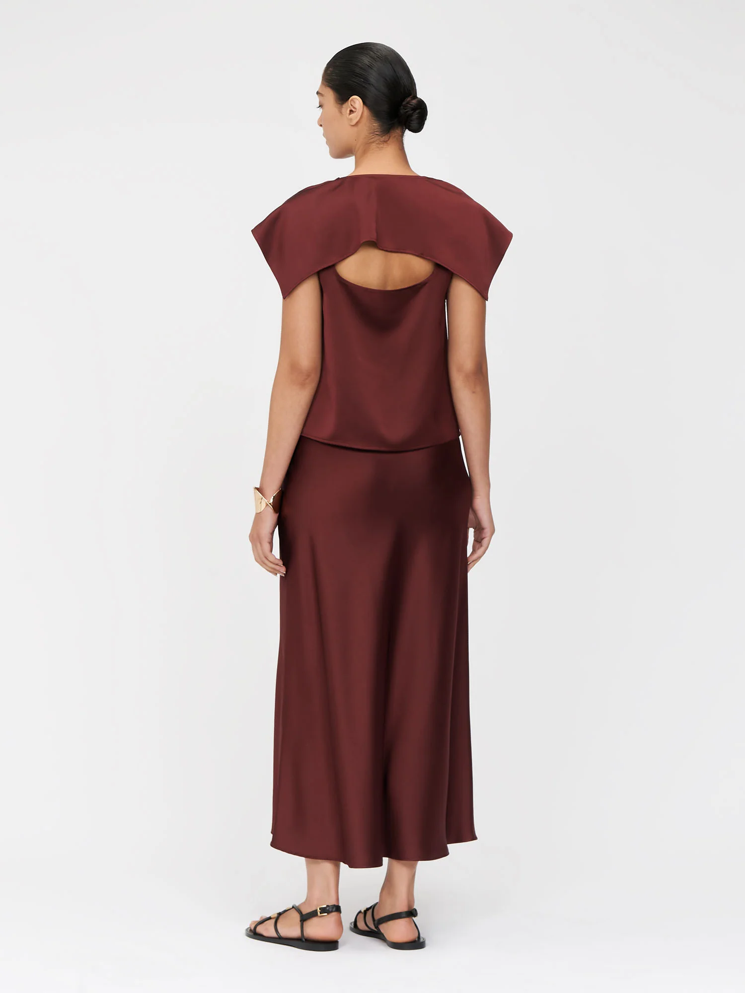 LUSTRED SATIN BIAS SKIRT - Image 3
