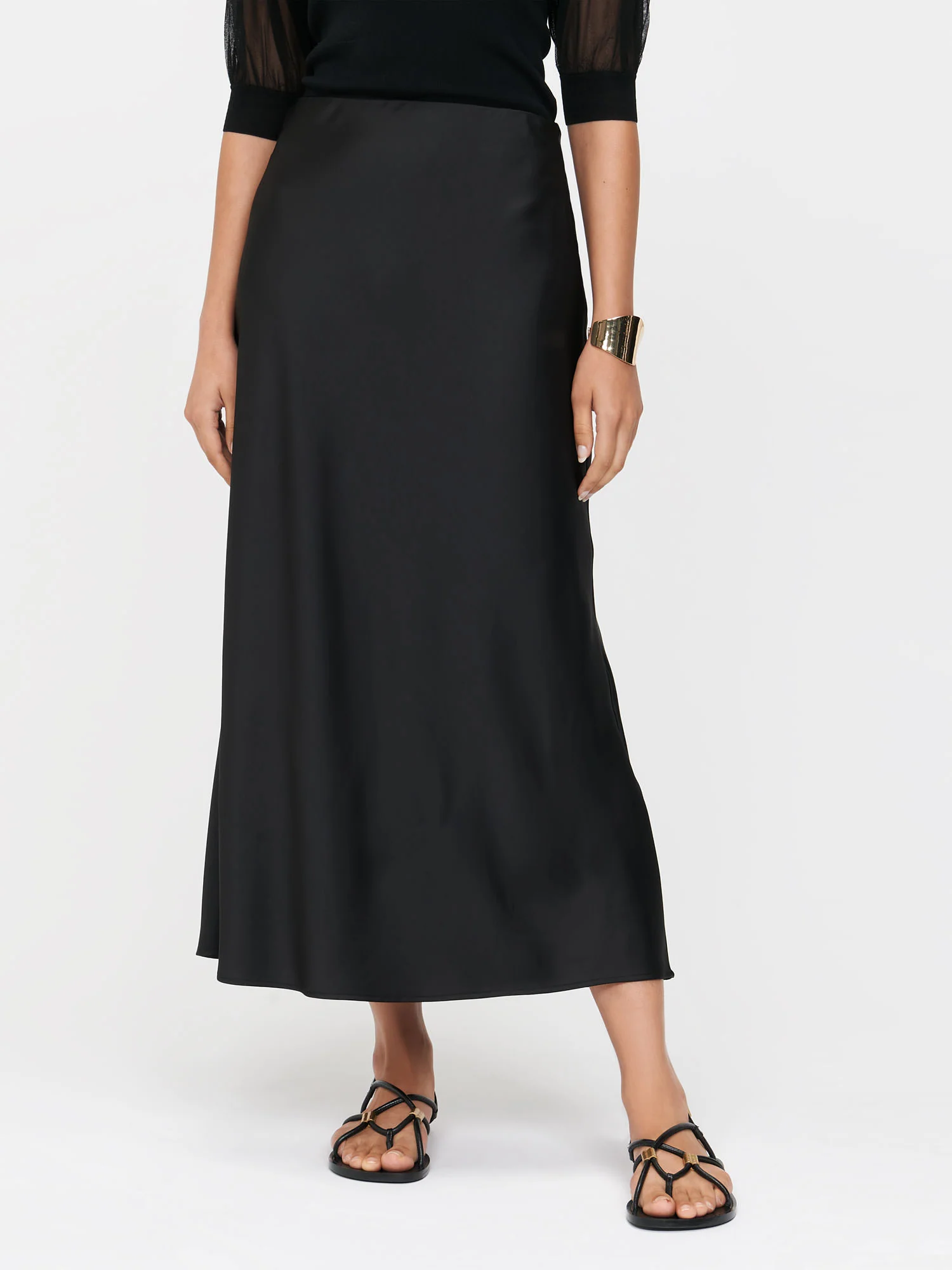 LUSTRED SATIN BIAS SKIRT - Image 6