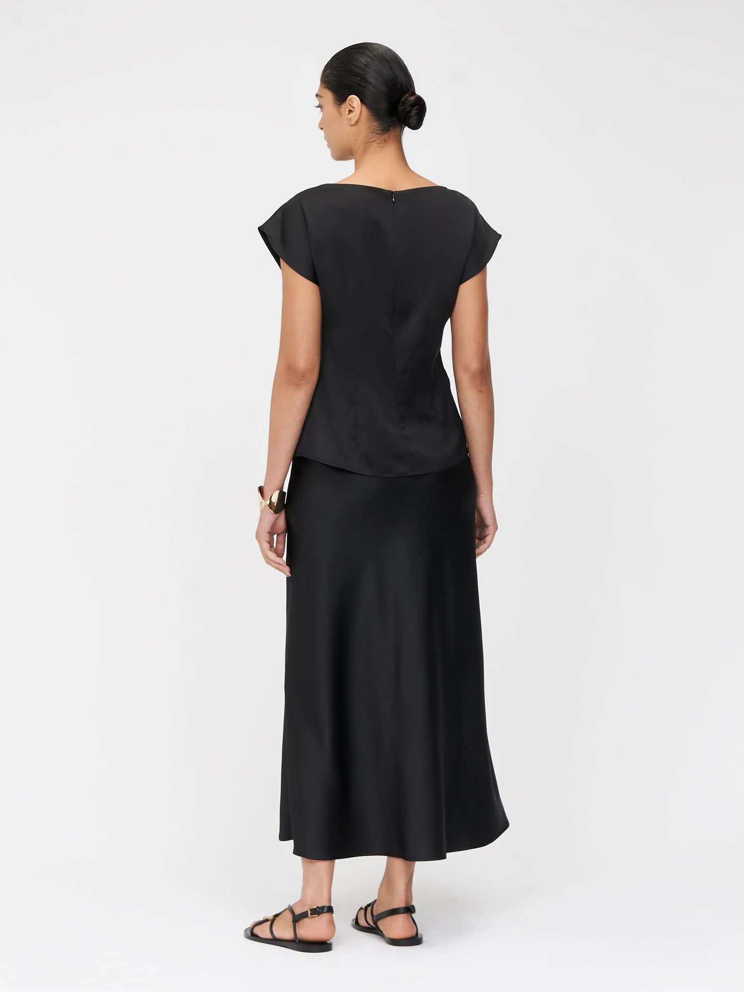 LUSTRED SATIN BIAS SKIRT - Image 7