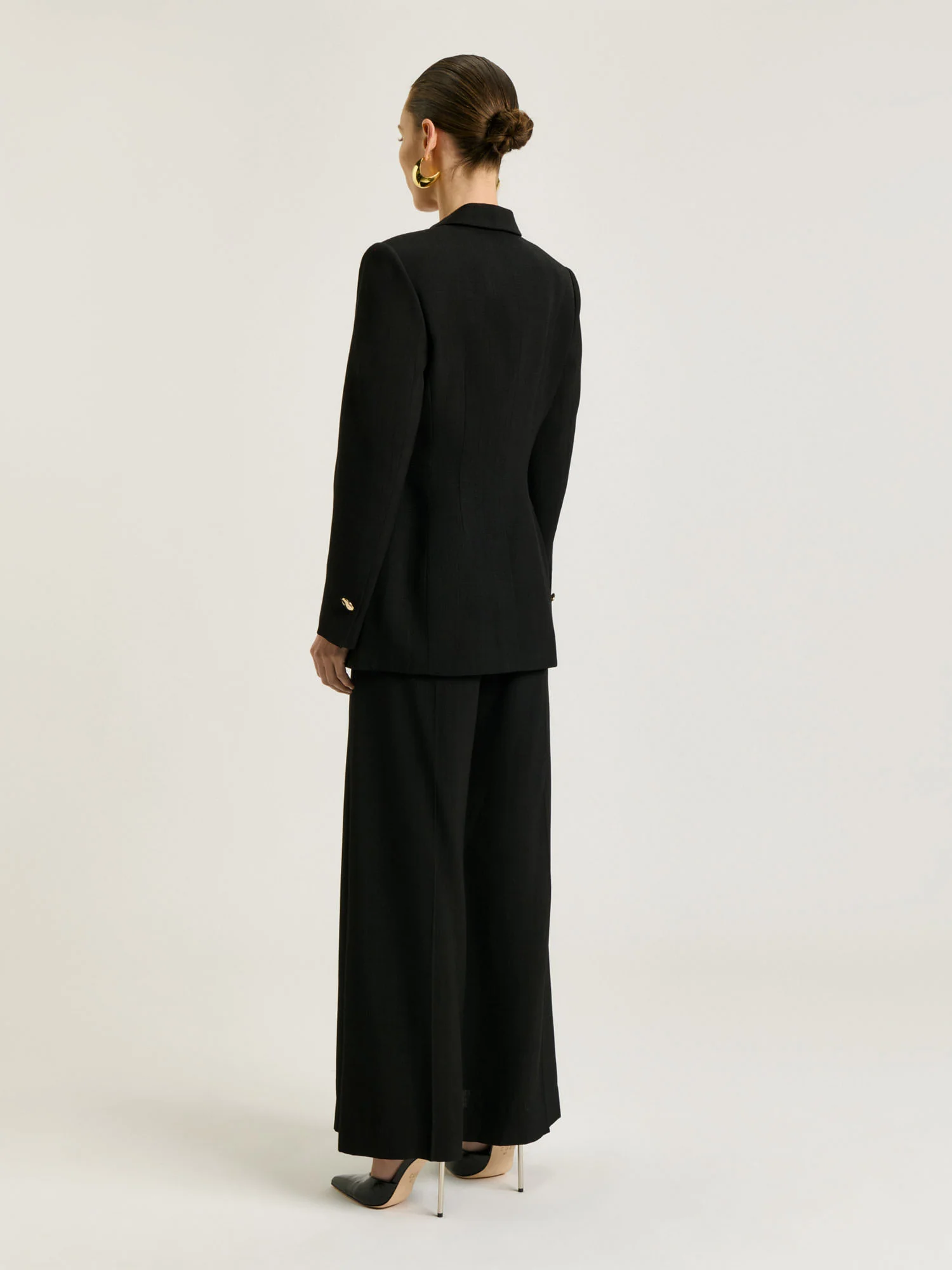 LUSTRED WEAVE HOURGLASS BLAZER - Image 4