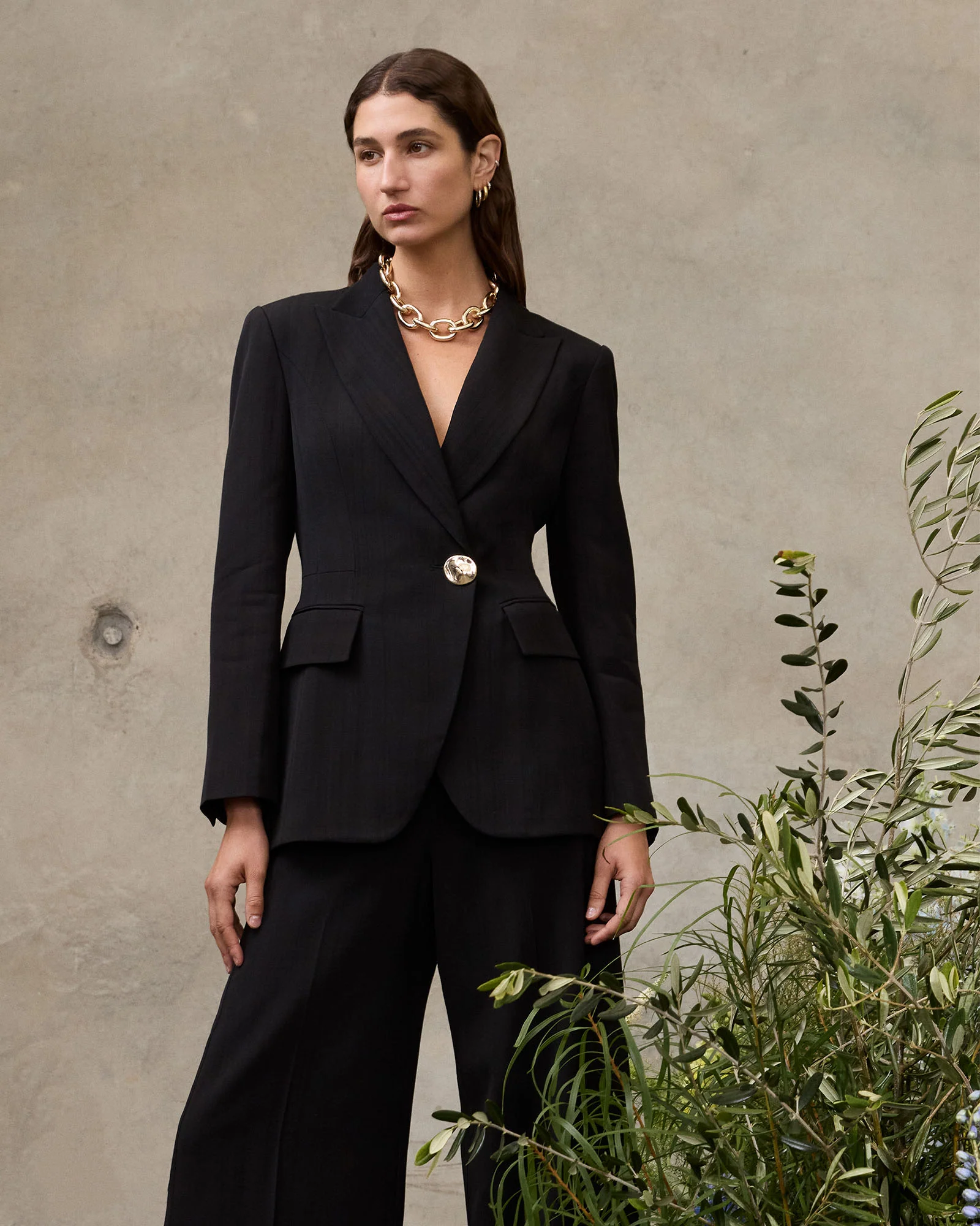 LUSTRED WEAVE HOURGLASS BLAZER - Image 6