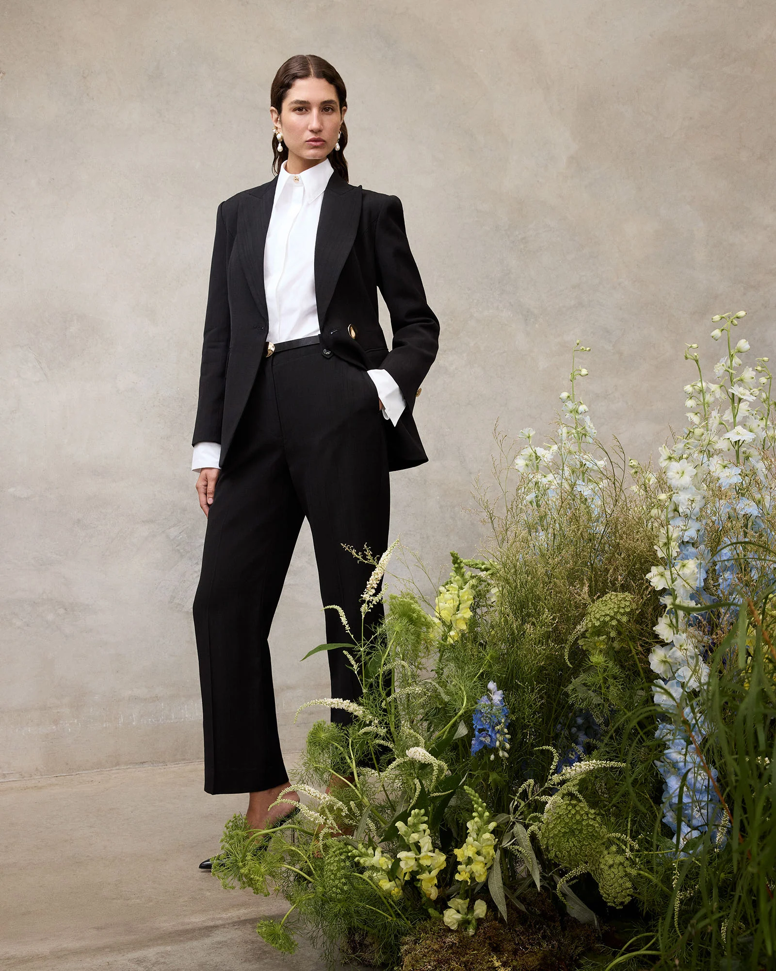 LUSTRED WEAVE HOURGLASS BLAZER - Image 7