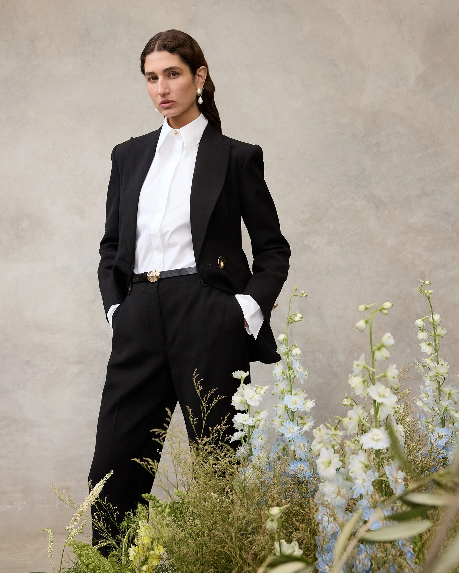 LUSTRED WEAVE HOURGLASS BLAZER - Image 8