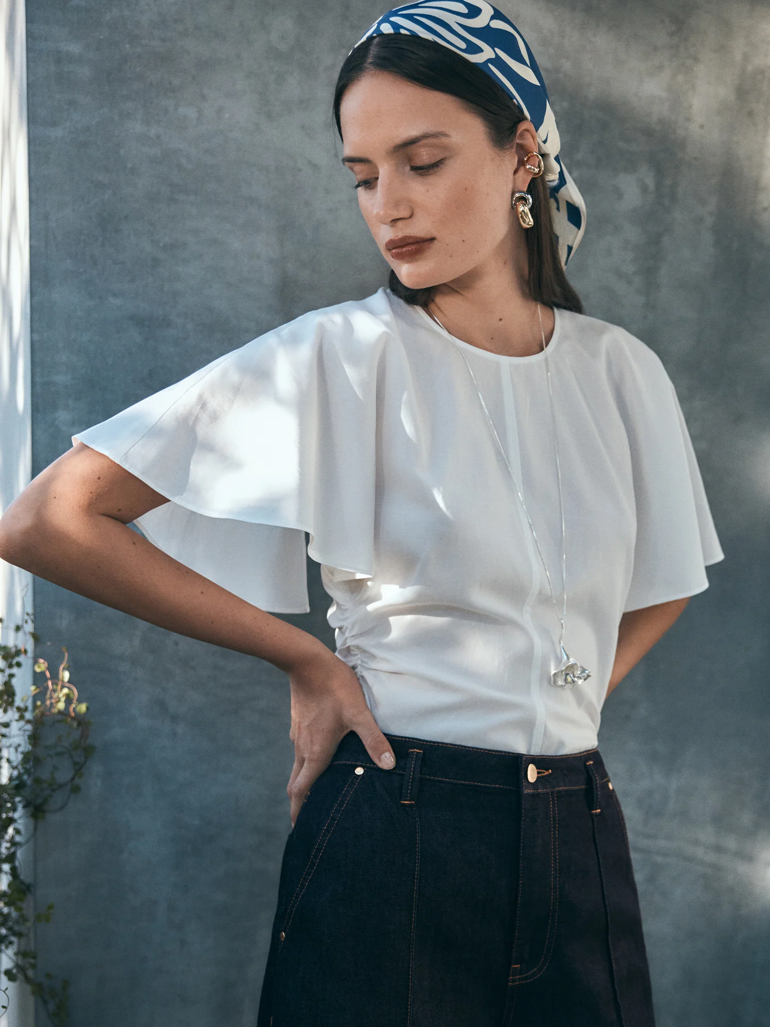 LYOCELL COTTON BELL SLEEVE TOP - Image 7