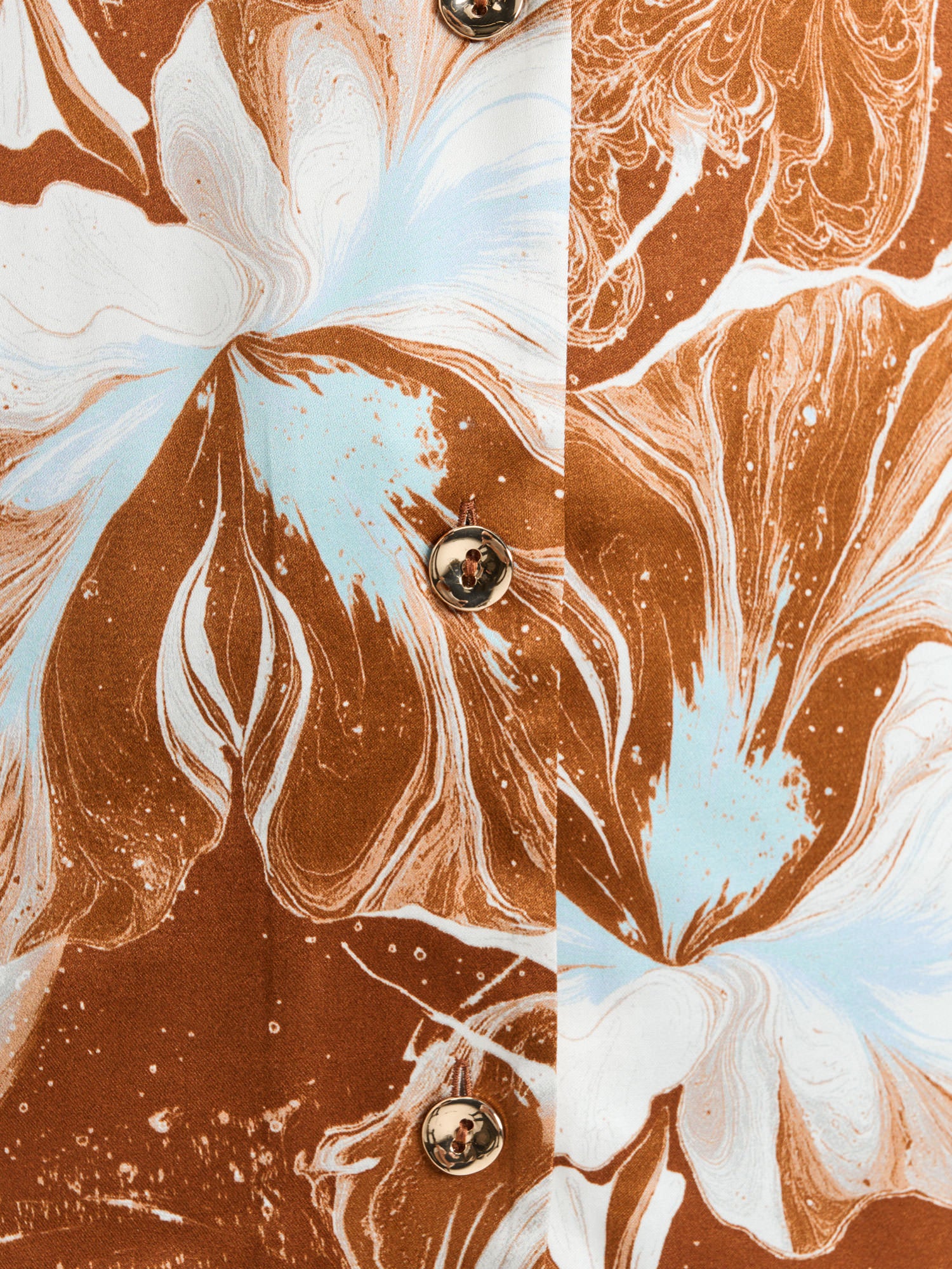 MARBLE FLORAL SATIN SHIRT - Image 5