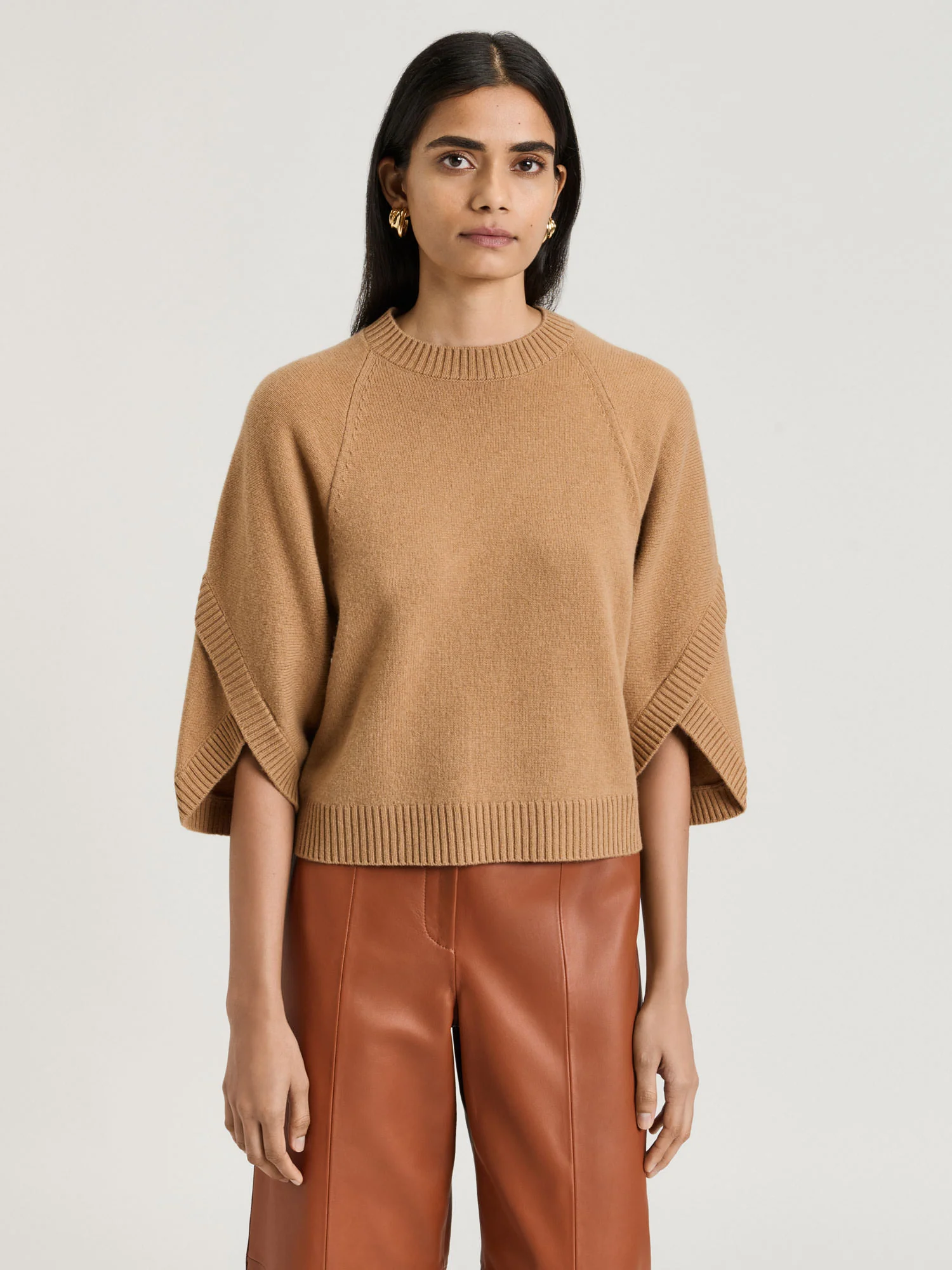 Merino Cape Sleeve Sweater - Image 4