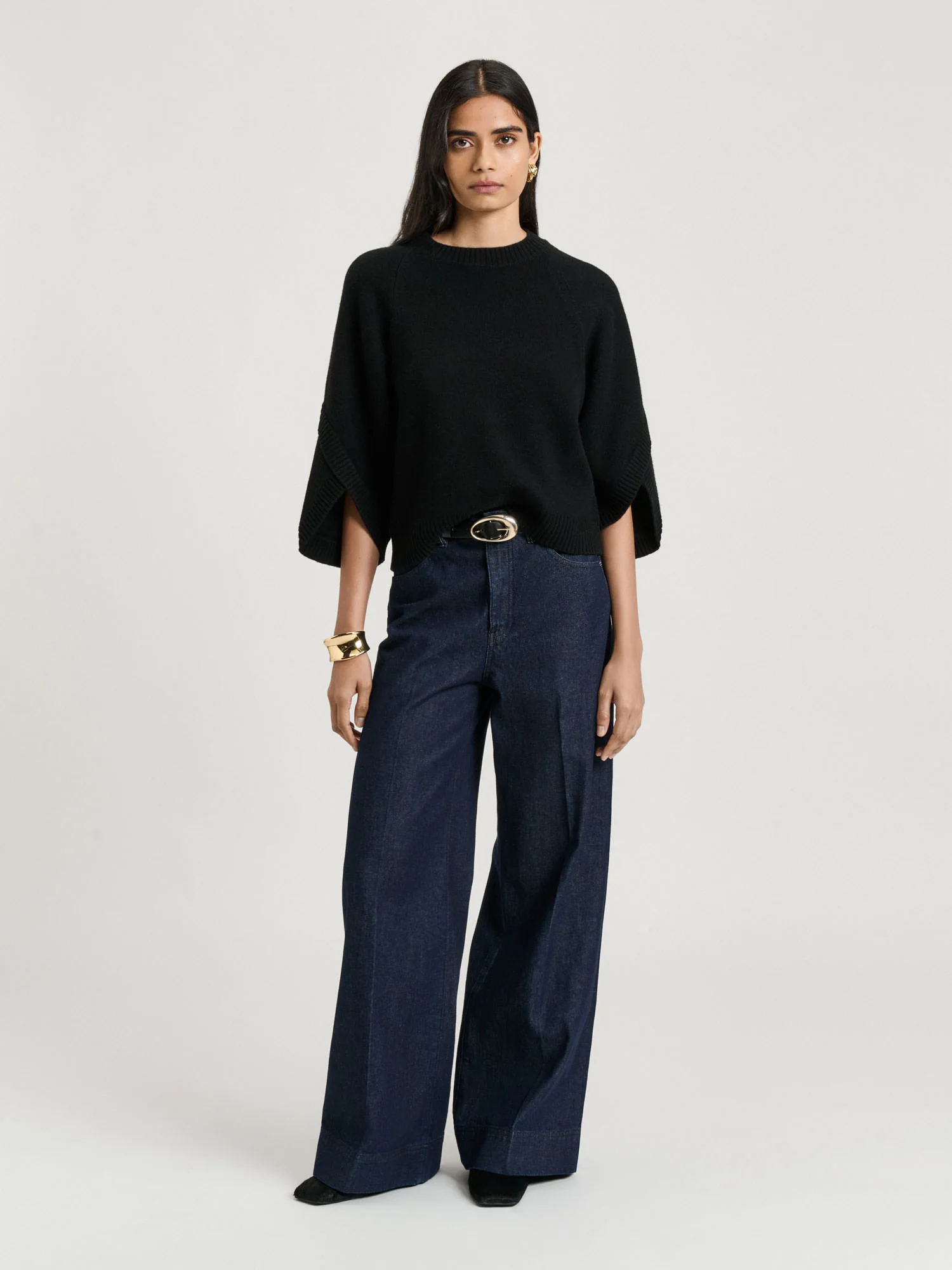 Merino Cape Sleeve Sweater - Image 7
