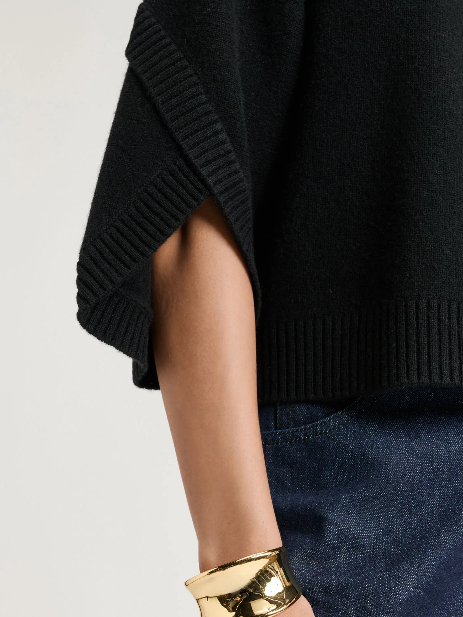 Merino Cape Sleeve Sweater - Image 8