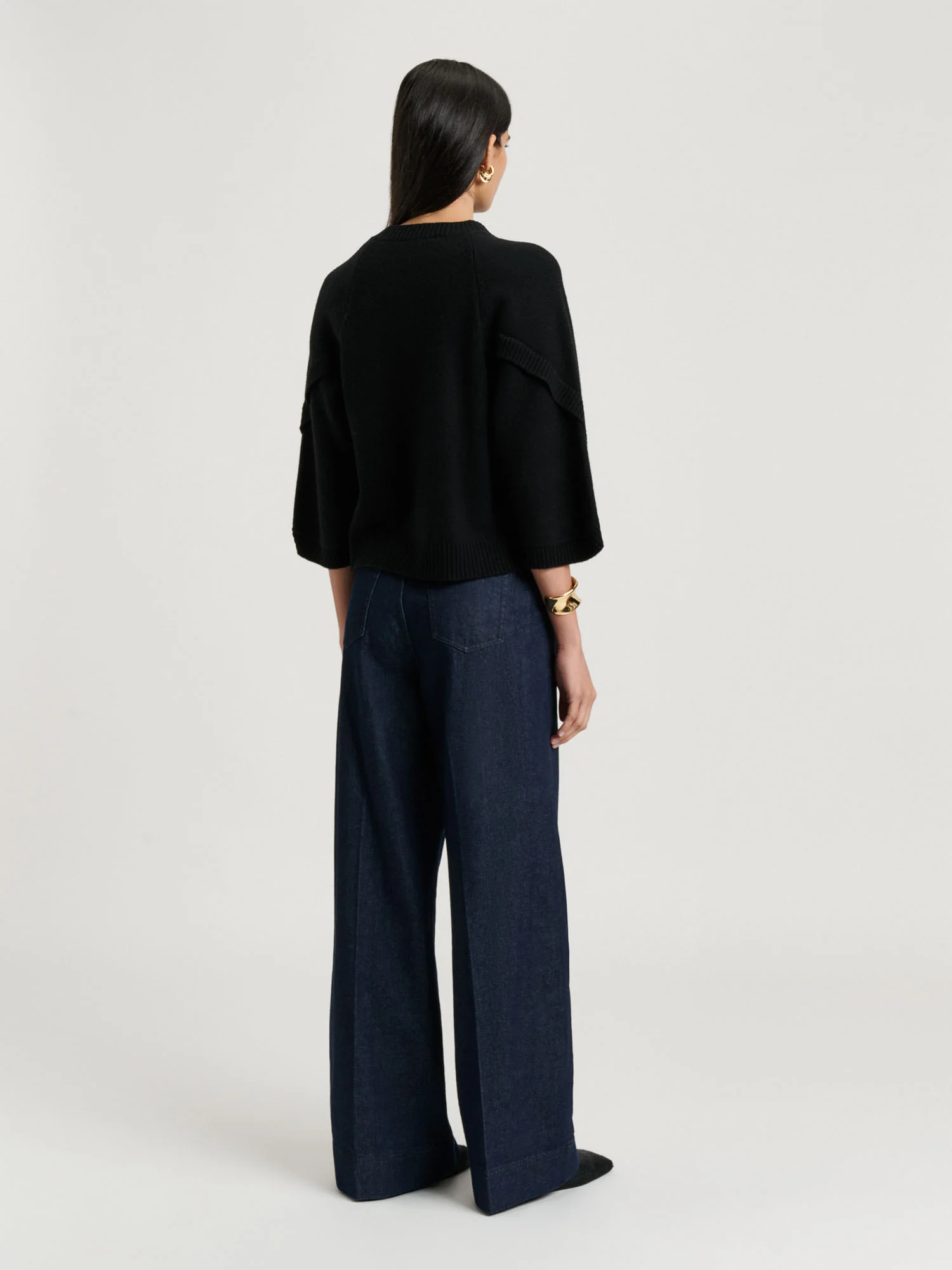 Merino Cape Sleeve Sweater - Image 9
