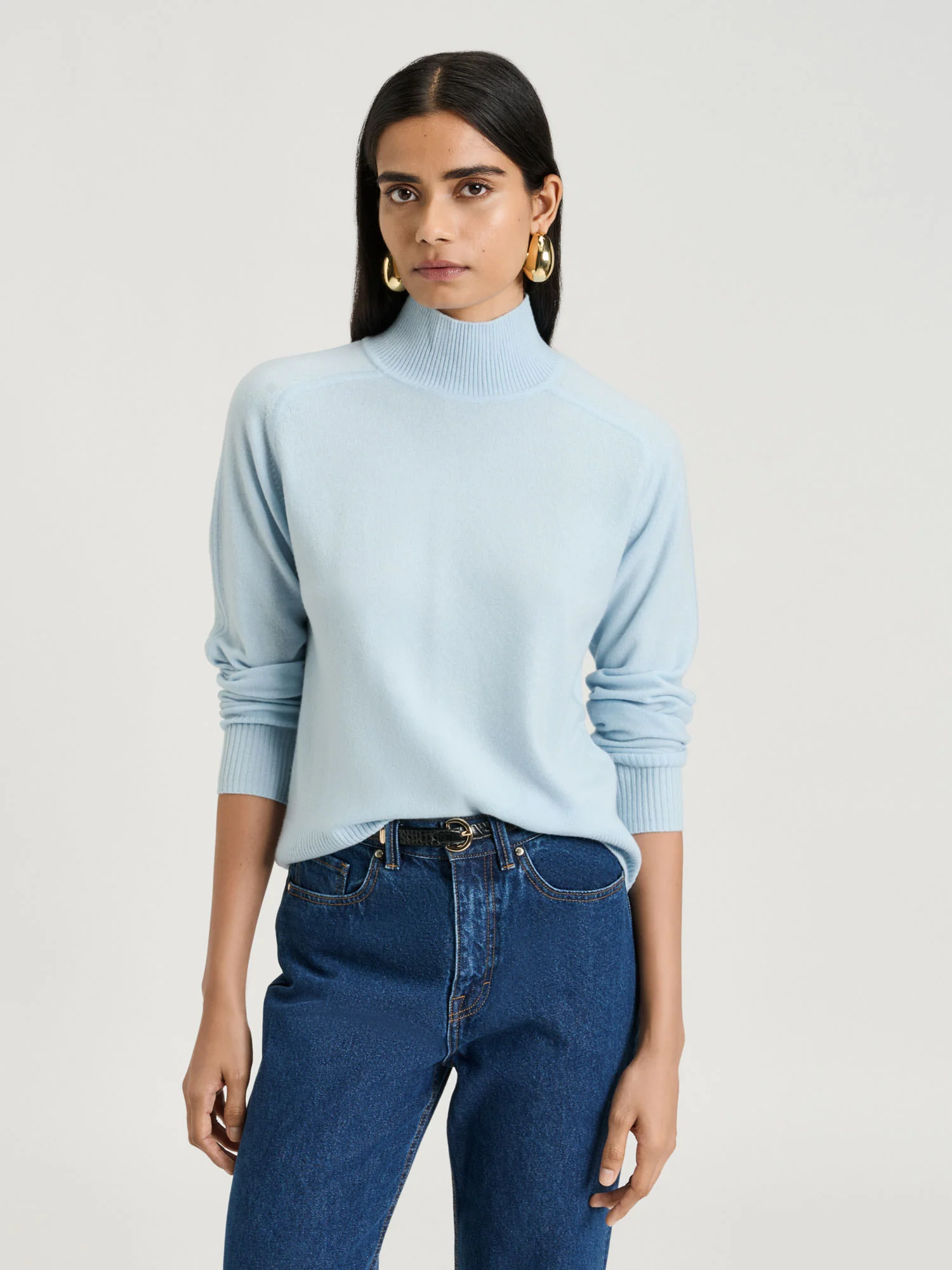 MERINO FUNNEL NECK SWEATER