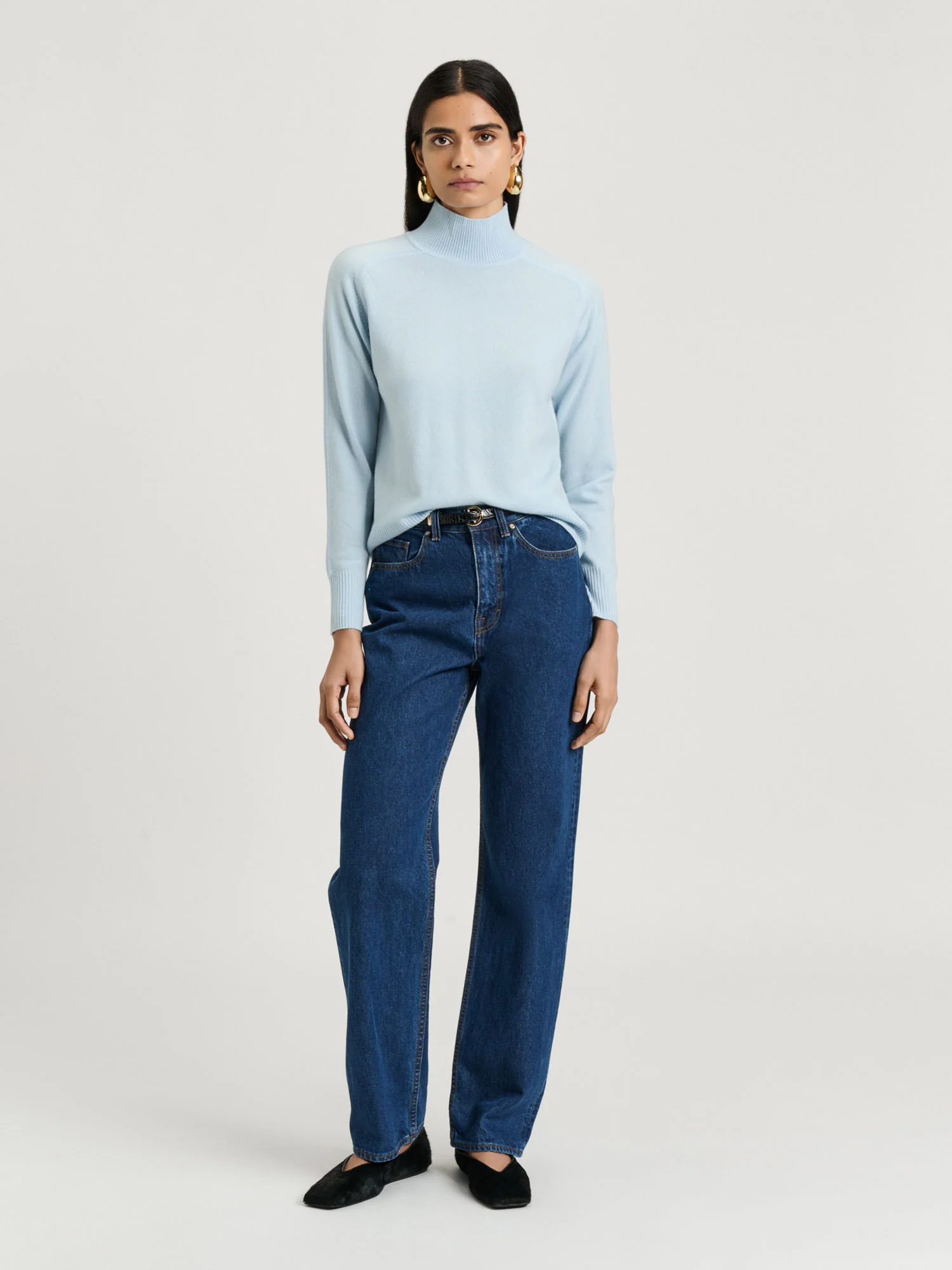 MERINO FUNNEL NECK SWEATER - Image 2