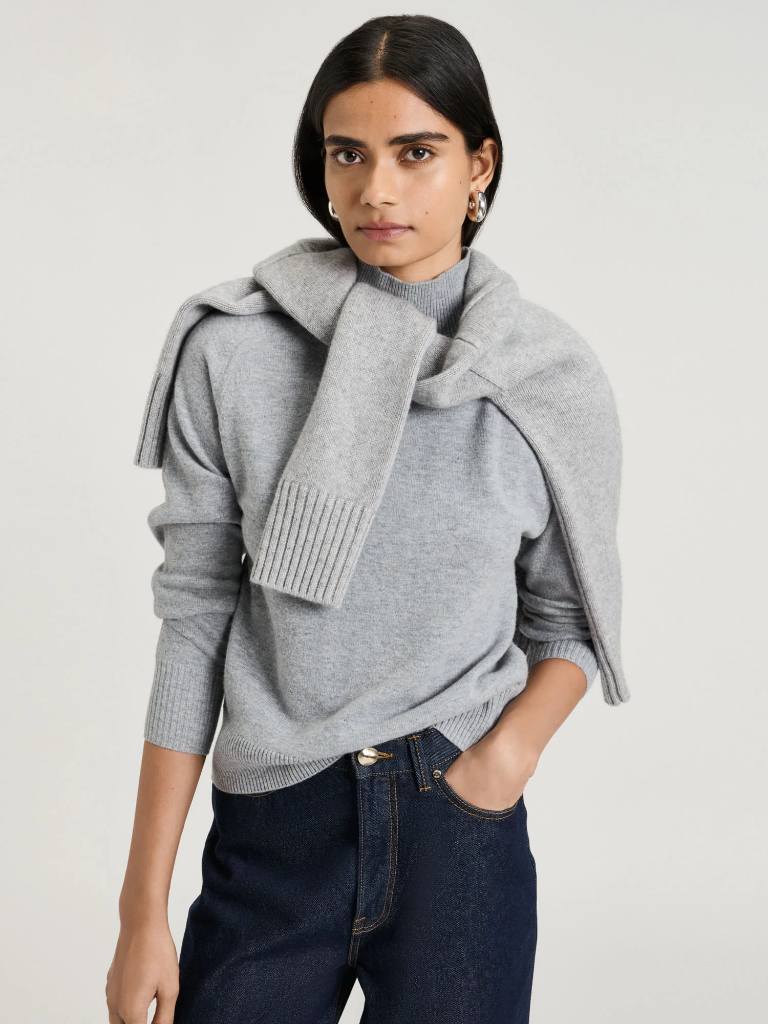 MERINO FUNNEL NECK SWEATER - Image 7