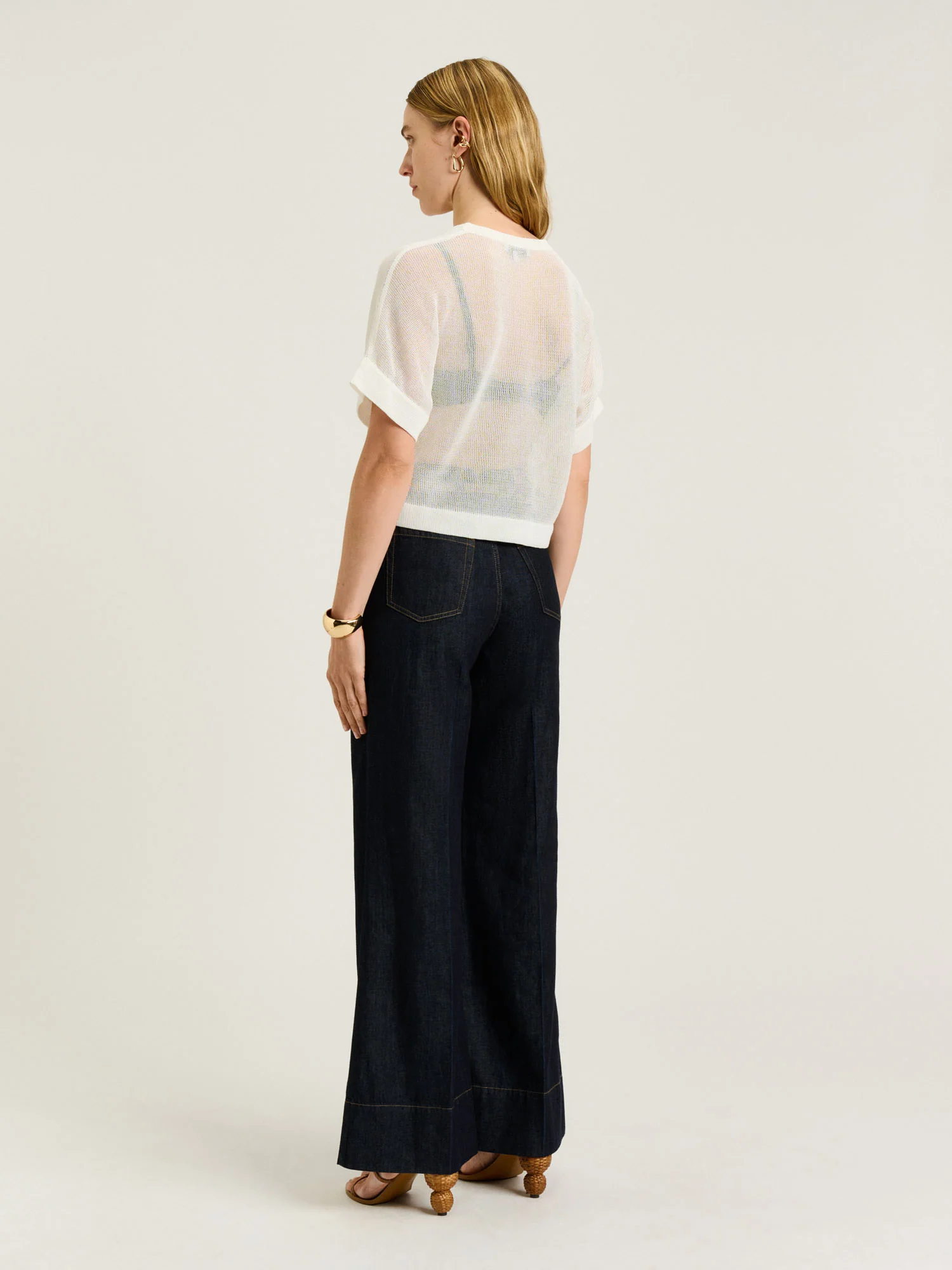 MESH KNIT CARDIGAN - Image 4
