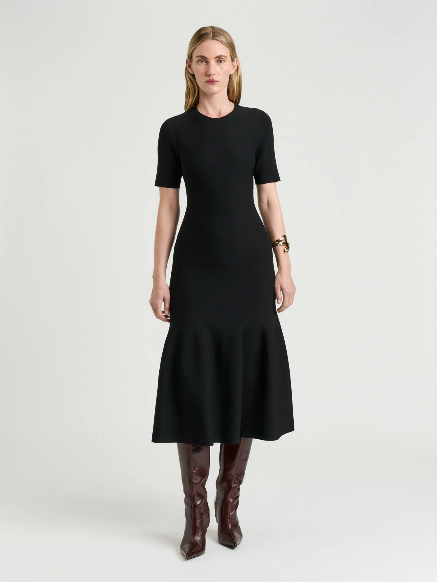MILANO FLUTED MIDI DRESS