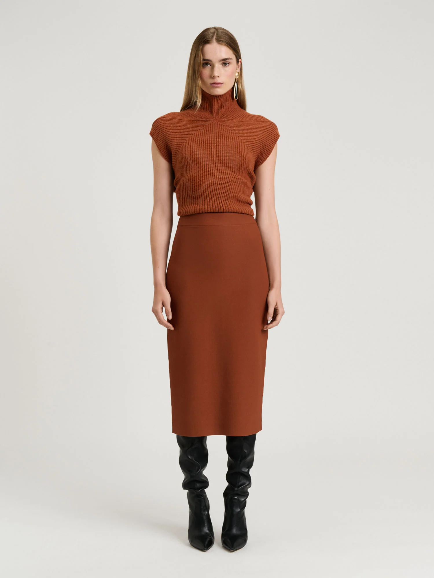 MILANO KNIT PENCIL SKIRT - Image 4
