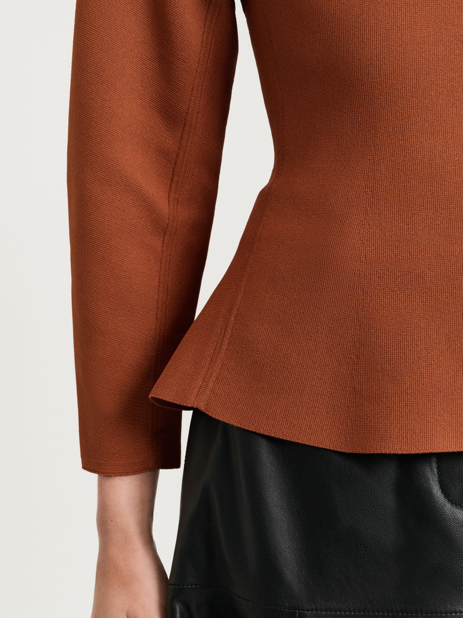 MILANO LONG SLEEVE PEPLUM TOP - Image 3