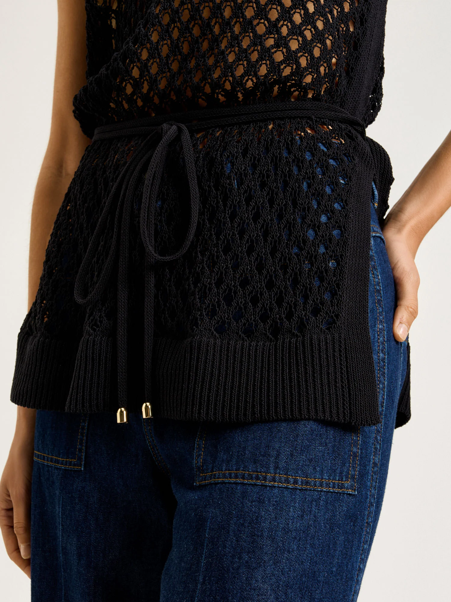 OVERSIZED CROCHET KNIT TUNIC - Image 5