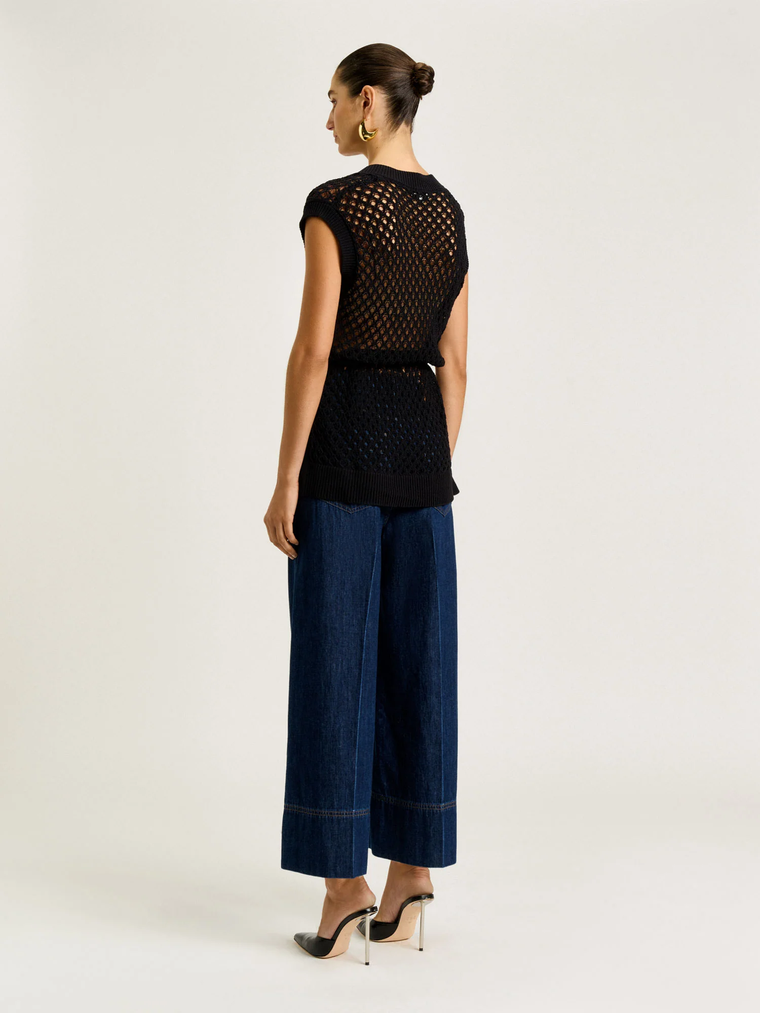 OVERSIZED CROCHET KNIT TUNIC - Image 6