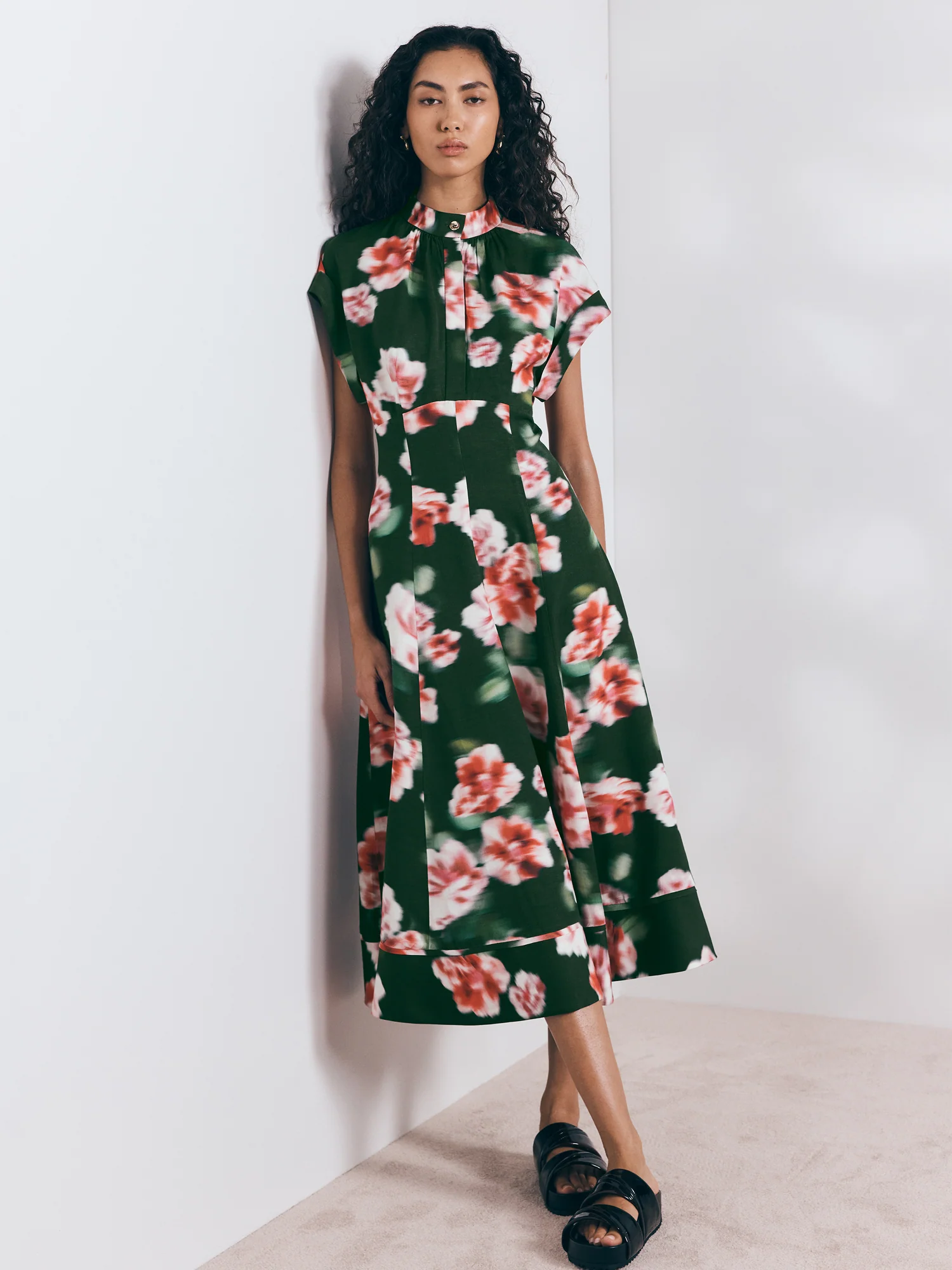 PINK HAZE FLORAL MIDI DRESS - Image 6